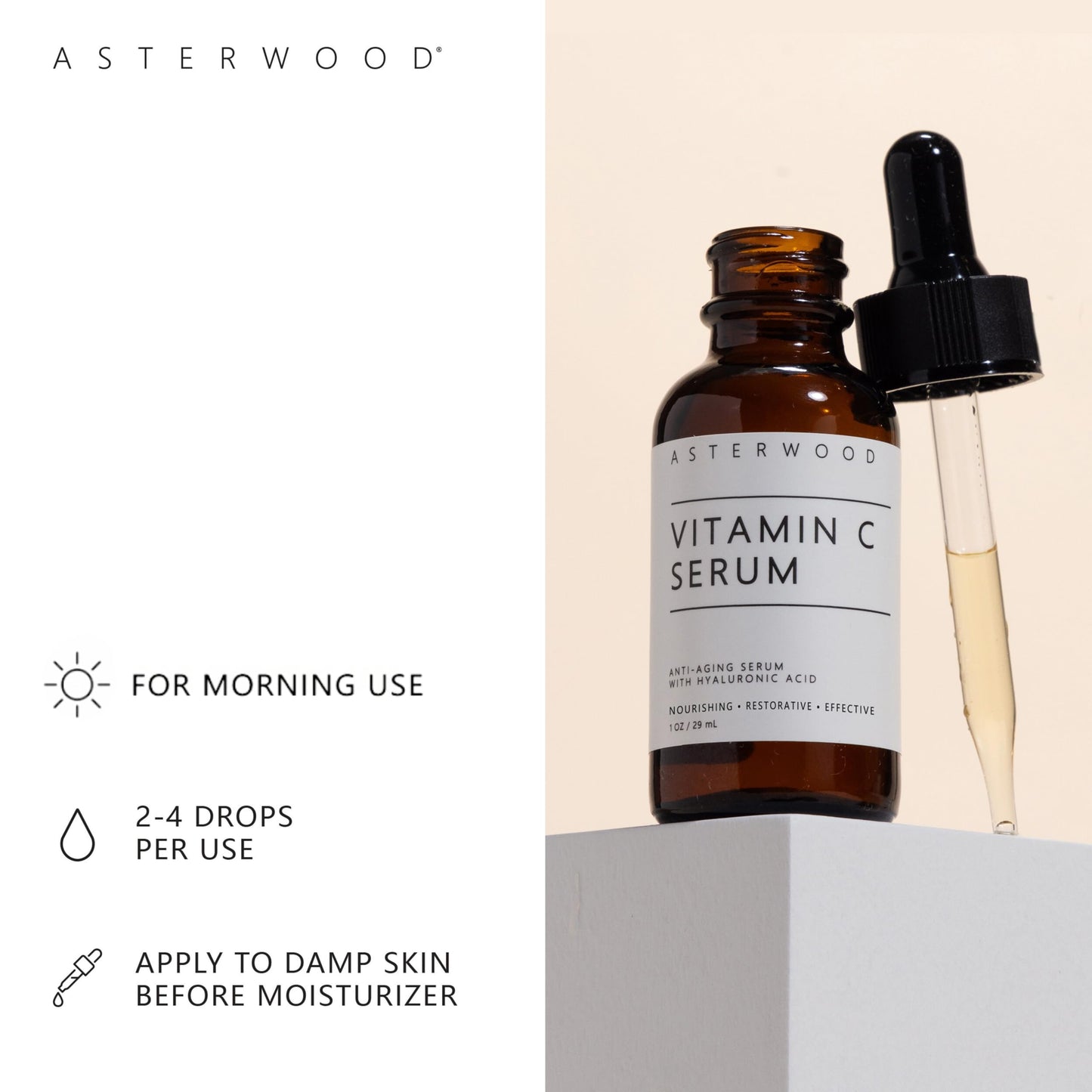 Asterwood Matrixyl 3000 with Argireline 8 oz + Vitamin C Serum 8 oz