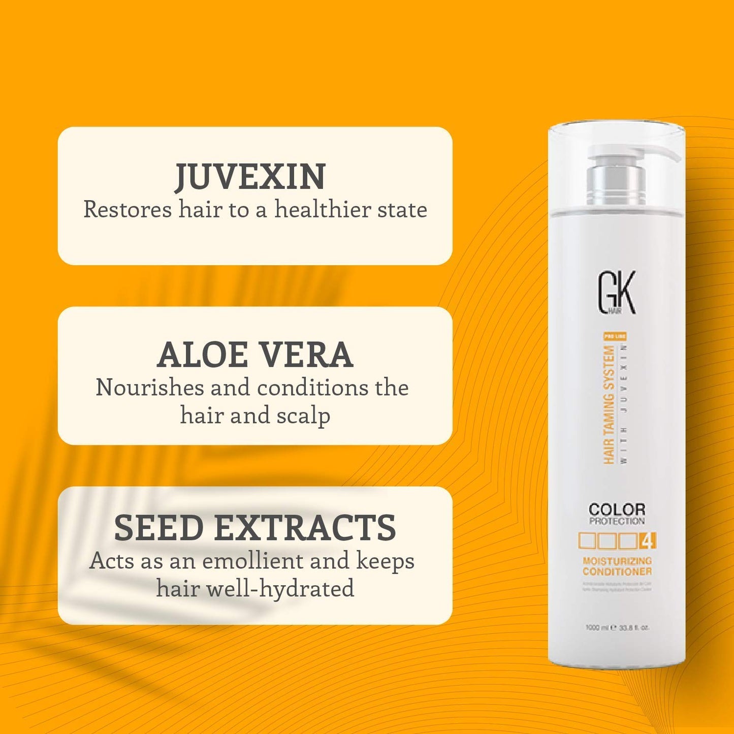 Global Keratin GK Hair Moisturizing Conditioner (33.8 fl.oz/1000ml) - Moisturizing Conditioner (10.1 fl.oz/300ml)