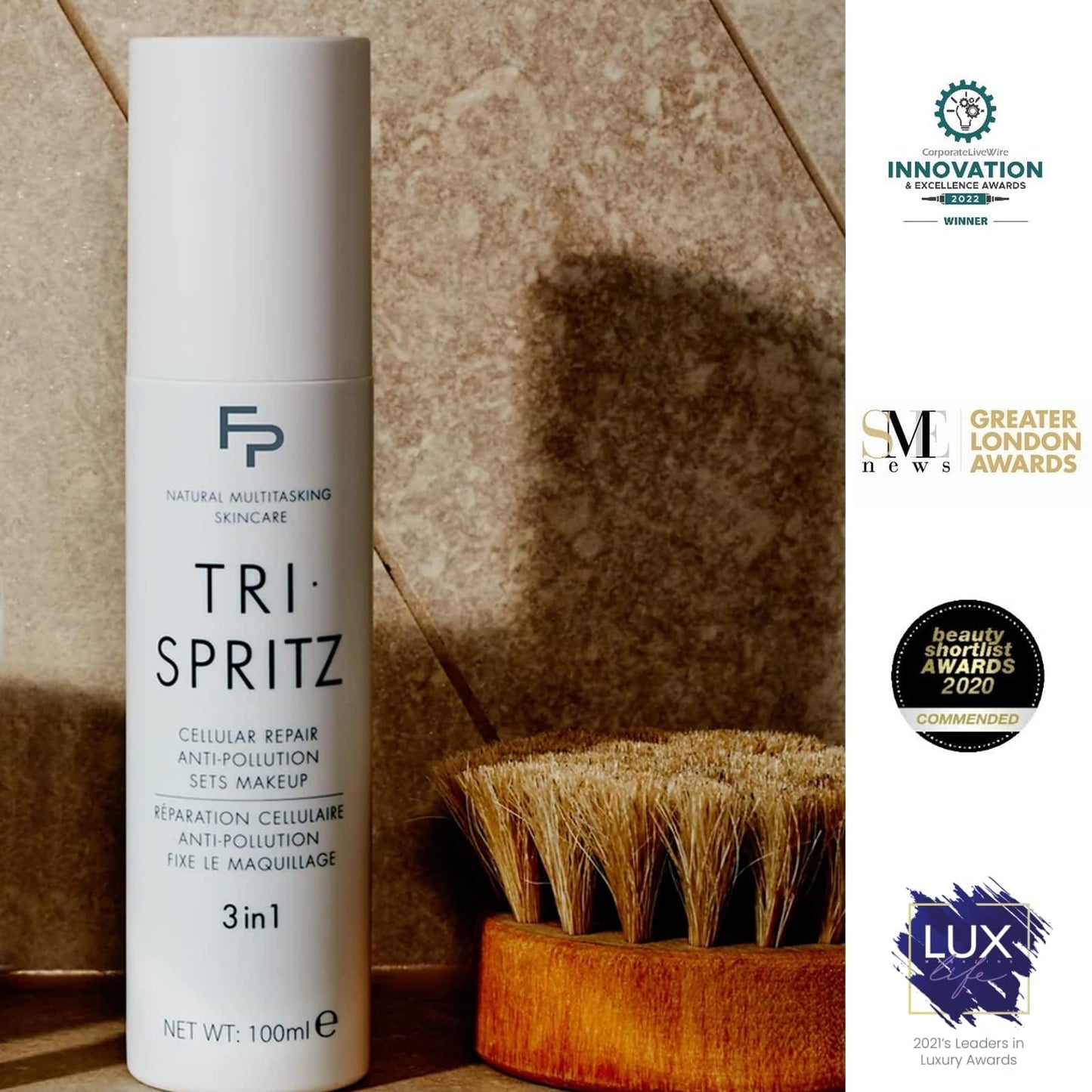 FORMULAE PRESCOTT | Tri-Spritz 3 in 1 Facial Mist | Daily Face Mist Face Spray with Blue Light Protection for Repair | All Natural Skin Care (100 ML)