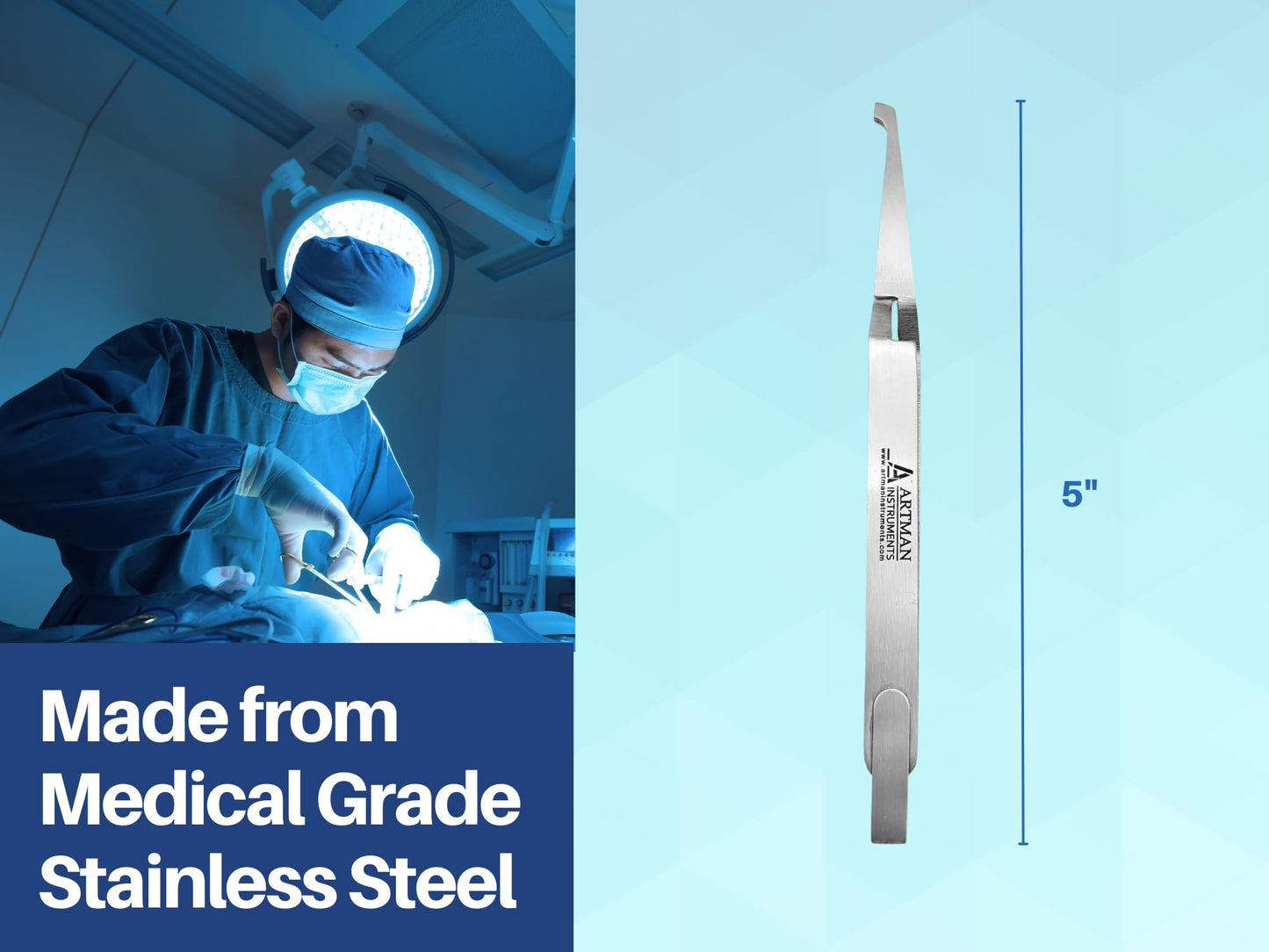 Orthodontic Bracket Placer Bracket Self Holder Tweezers | Bracket Placer Bracket Holder | Pliers Stainless Steel by Orthodontic Instruments ARTMAN Brand (1)