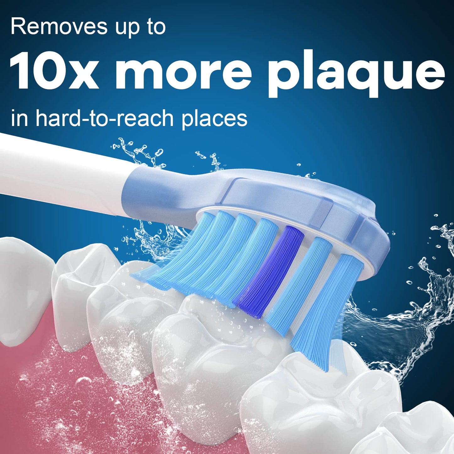 Toptheway Replacement Toothbrush Heads Compatible with Philips Sonicare C-3 Premium Plaque Control 4100 5100 6100, Replacement Heads for G3 W3 C2 G2, 10 Brush Heads, White