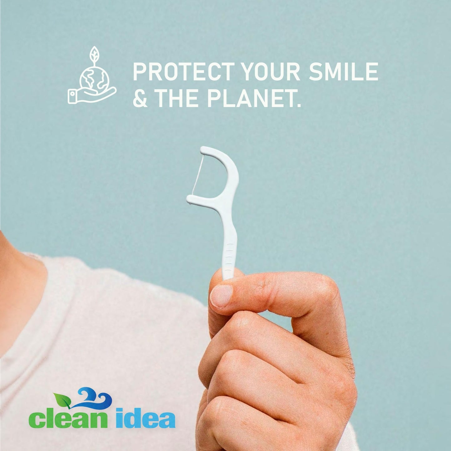 Clean Idea Ecofloss, (300 Picks) EcoFlosser Pick, Floss Picks for Adult and Kids Teeth, Teeth Flossers, Reusable Tooth Floss Picks, Floss Sticks