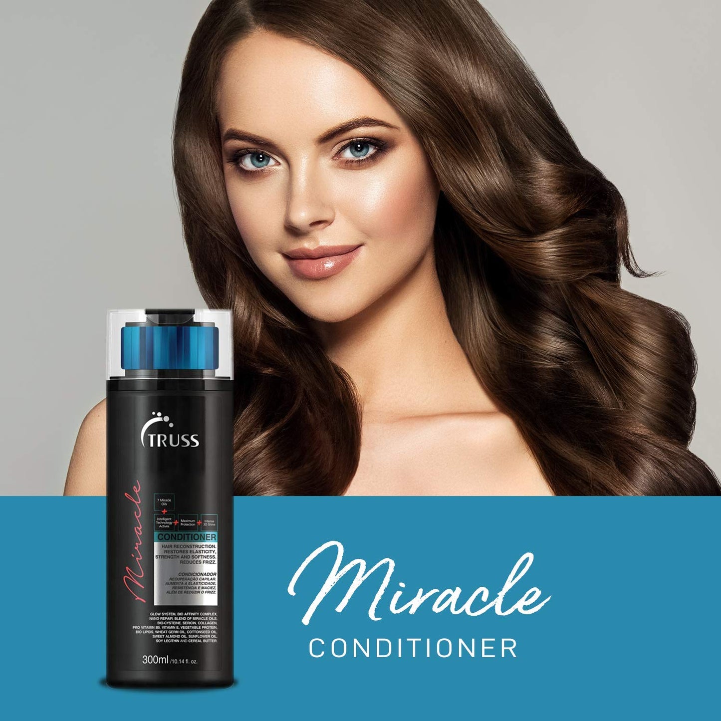 TRUSS Shock Repair Hair Treatment 4 Week Supply Bundle with Miracle Conditioner for Dry Damaged Hair