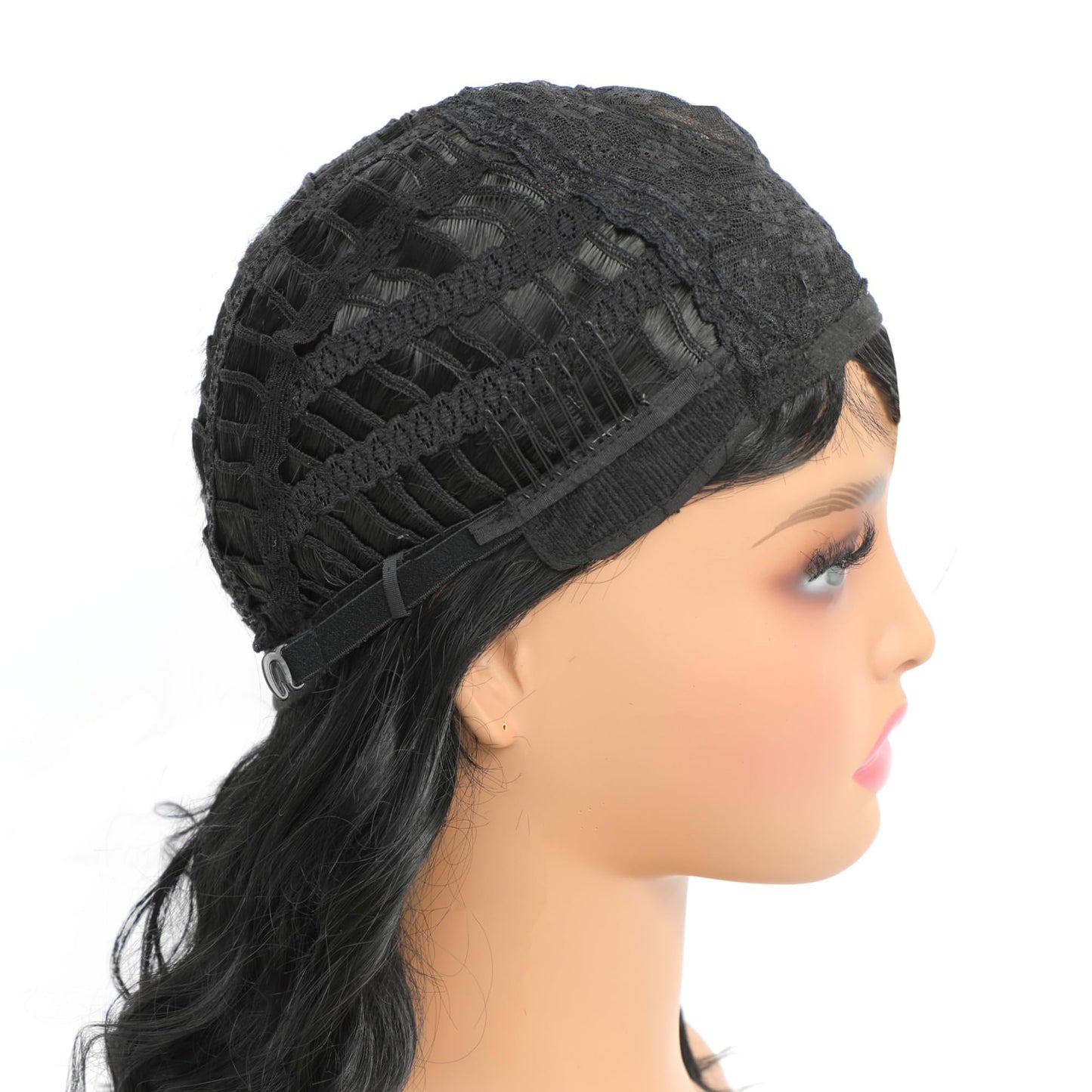 JIUSERLU 20 Pieces Wig Combs, 7-teeth Wig Clips to Secure Wig, Wig Accessories Tools For Making Wig Caps, Black (20 Pcs)