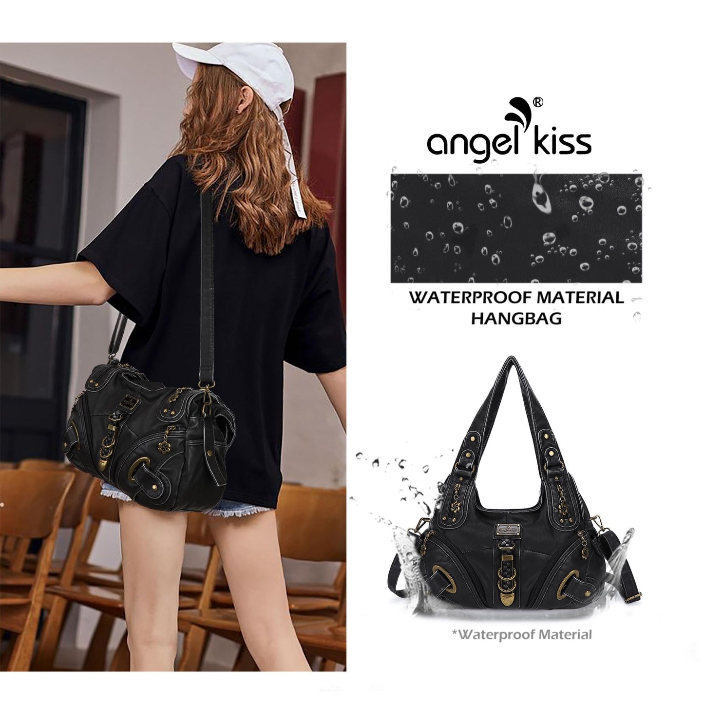 Angelkiss Hobo Purses and handbags for Women Satchel Handbag Women Purses Large Daily Shoulder Bags