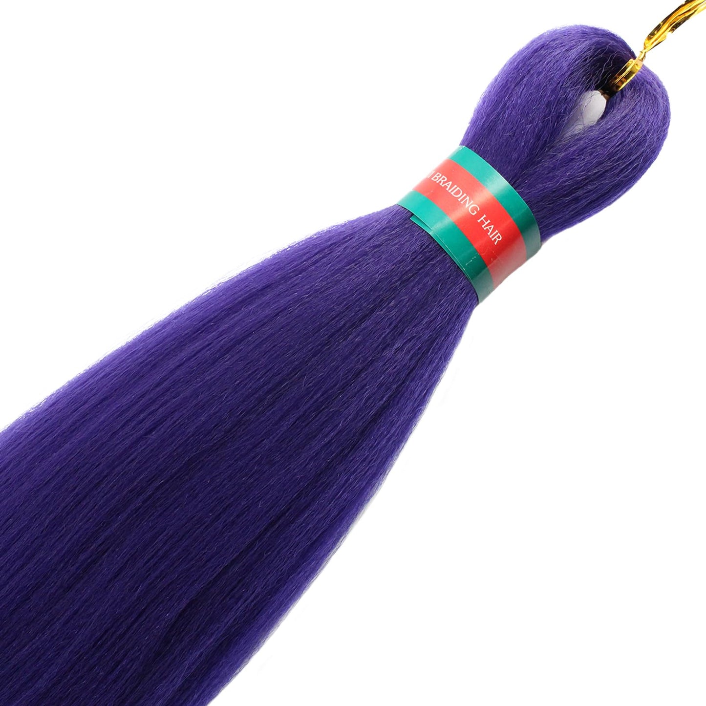 Lavender Purple Pre stretched Braiding Hair 8 Packs Pre feathered Braid Hair Extensions 30 Inches Hair Braids