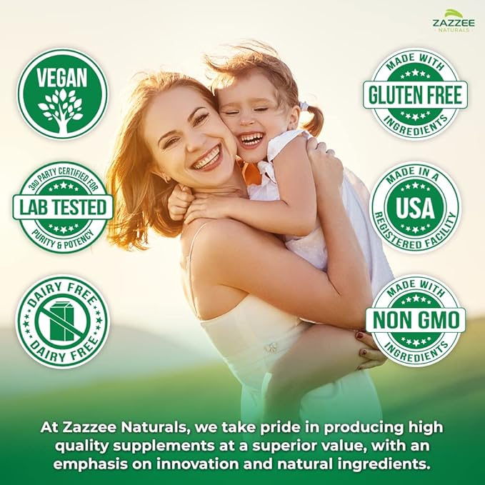 Zazzee Myo-Inositol Powder and USDA Organic Vitex Capsules, Vegan, All-Natural and Non-GMO