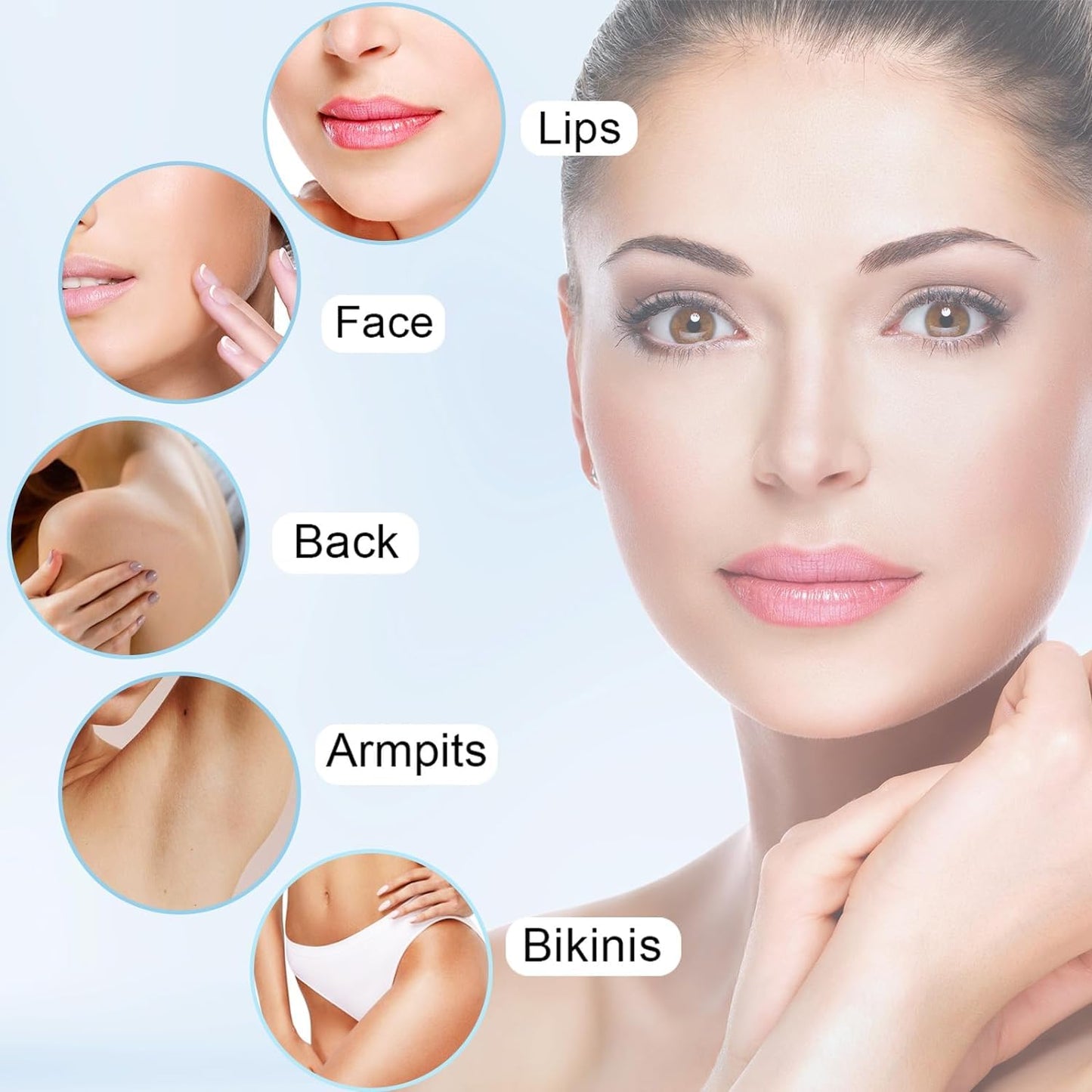 Facial Hair Removal for Women, Painless Hair Remover for Face Woman, Upper Lip Chin Hair Removal, USB Rechargeable