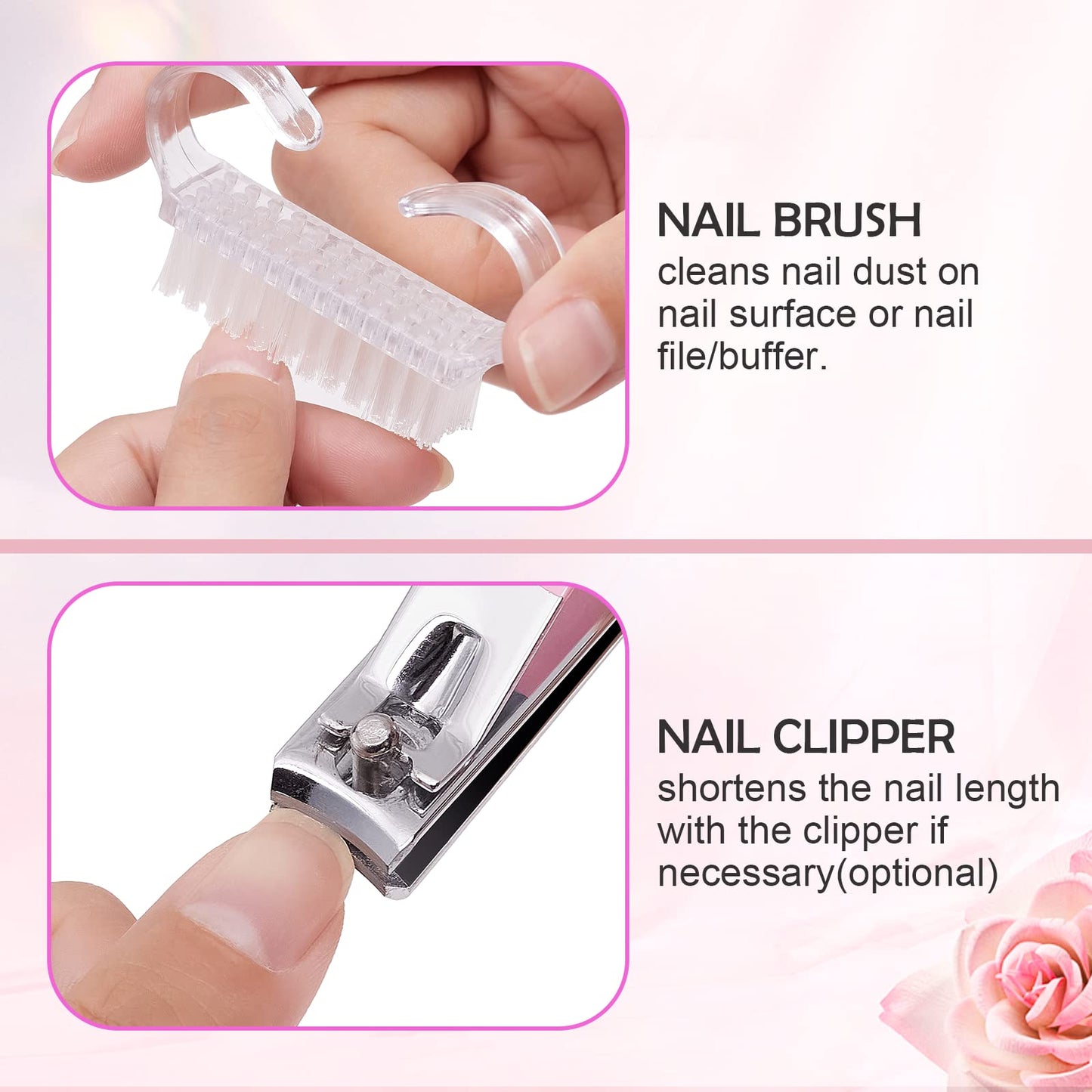 Makartt Rechargeable Nail Drill 30000RPM Portable Electric Bundle with Nail File and Buffer, Pink Basic Nail Prep Kit with Cuticle Trimmer