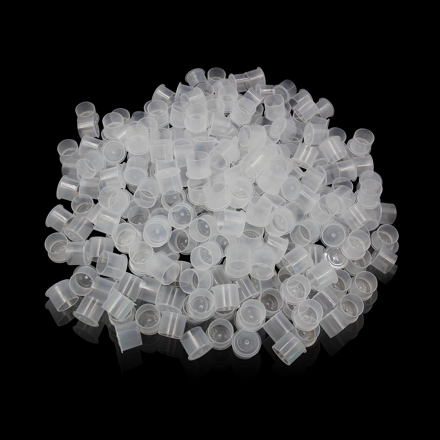 Narkysus Tattoo Ink Caps 500pcs Disposable Extra Large Tattoo Ink Cups with Base Plastic Pigment Caps Cups Permanent Makeup Container Cups for Tattoo Ink and Pigment, Tattoo Needles, Tattoo Supply