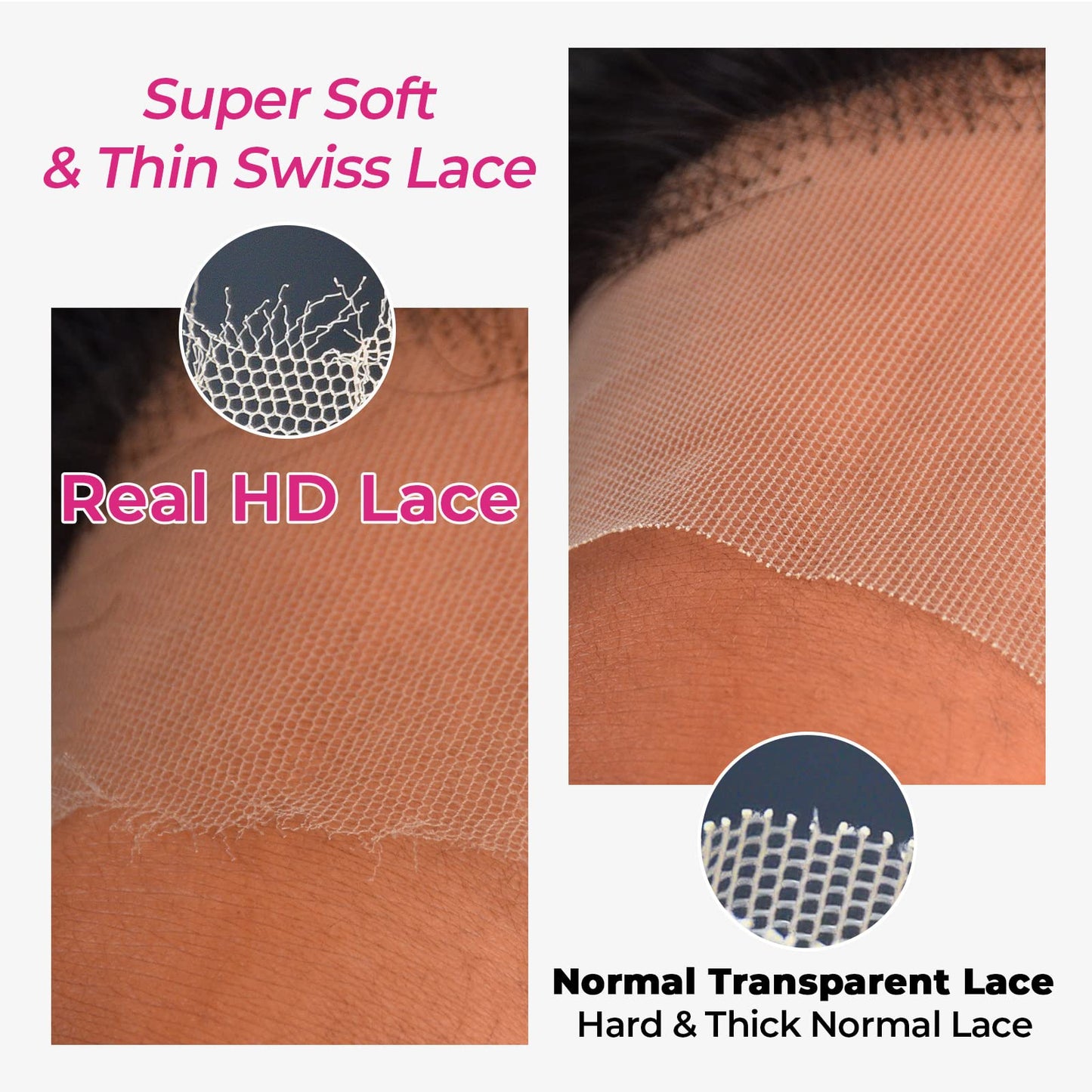 FalaFala SKINLIKE 4x4 Real HD Closure Straight Human Hair Free Part Swiss HD Lace Melted Pre Plucked with Baby Hair Undetectable Serrated Edge Frontal Closures Only 20 Inch