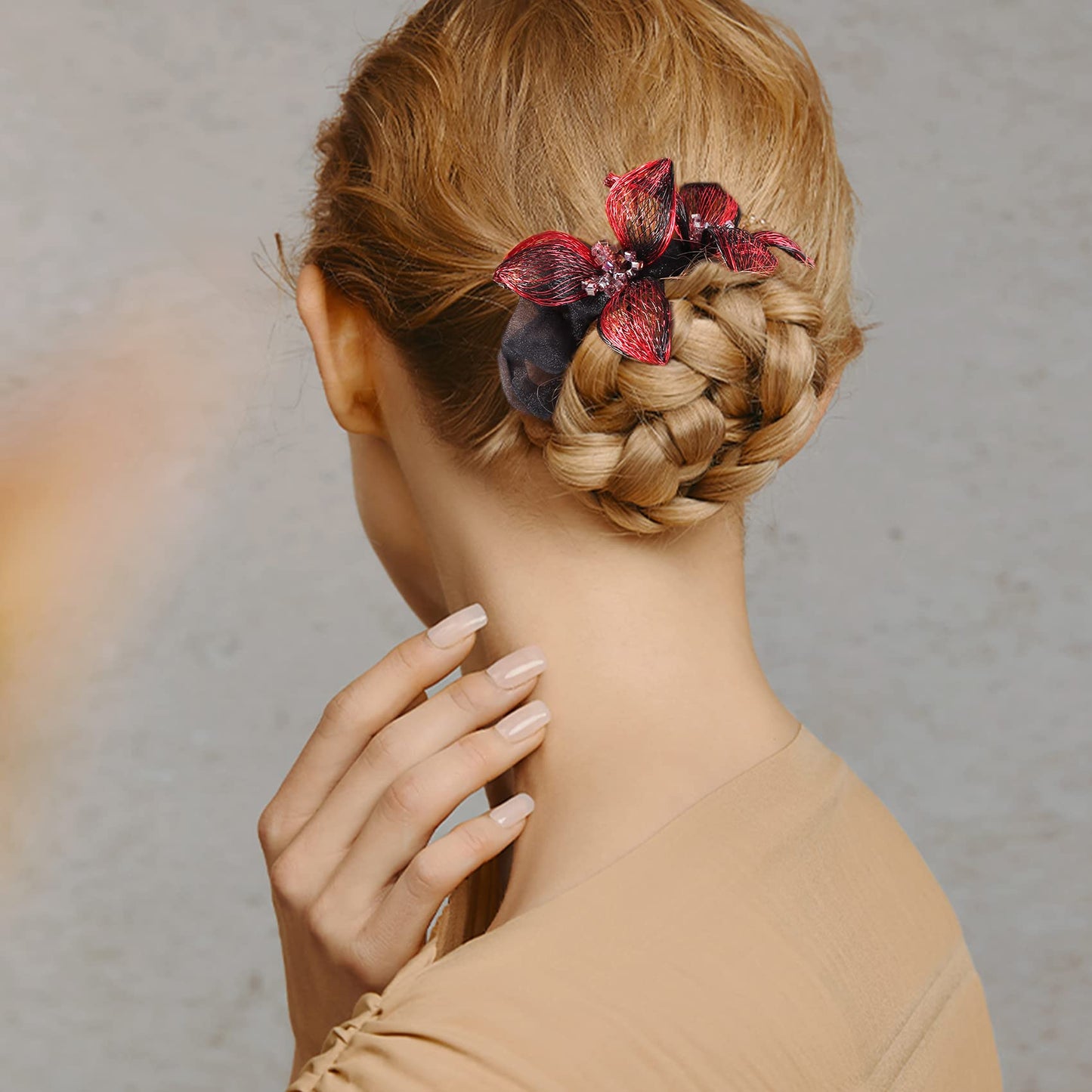 Mistofu DIY Copper Wire Metal Hand-woven Silk Satin Scrunchies - Elegant Hair Accessories and Gifts for Women & Girls