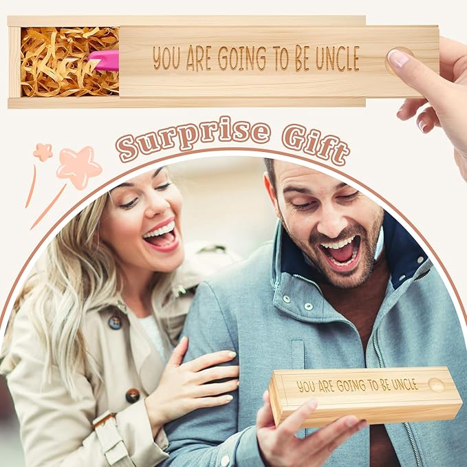 Pregnancy Announcement for Uncle, Pregnancy Test Keepsake Box, Baby Announcement Reveal Gifts Ideas for Husband Grandparents Dad Aunt and Uncle