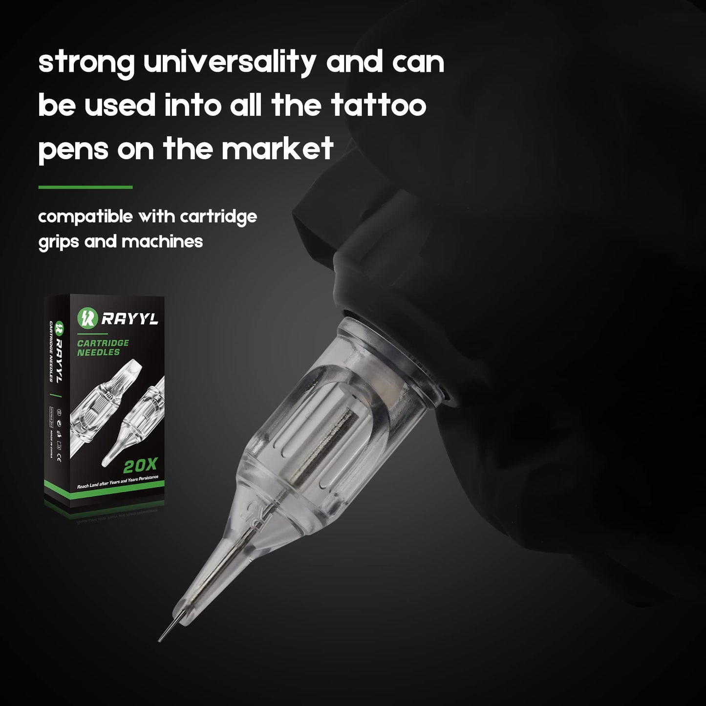 Rayyl Machine Pen Kit - PRO Machine Pen Tattoo Power Supply Practice Skin Transfer Paper for Beginners & Experienced Artists