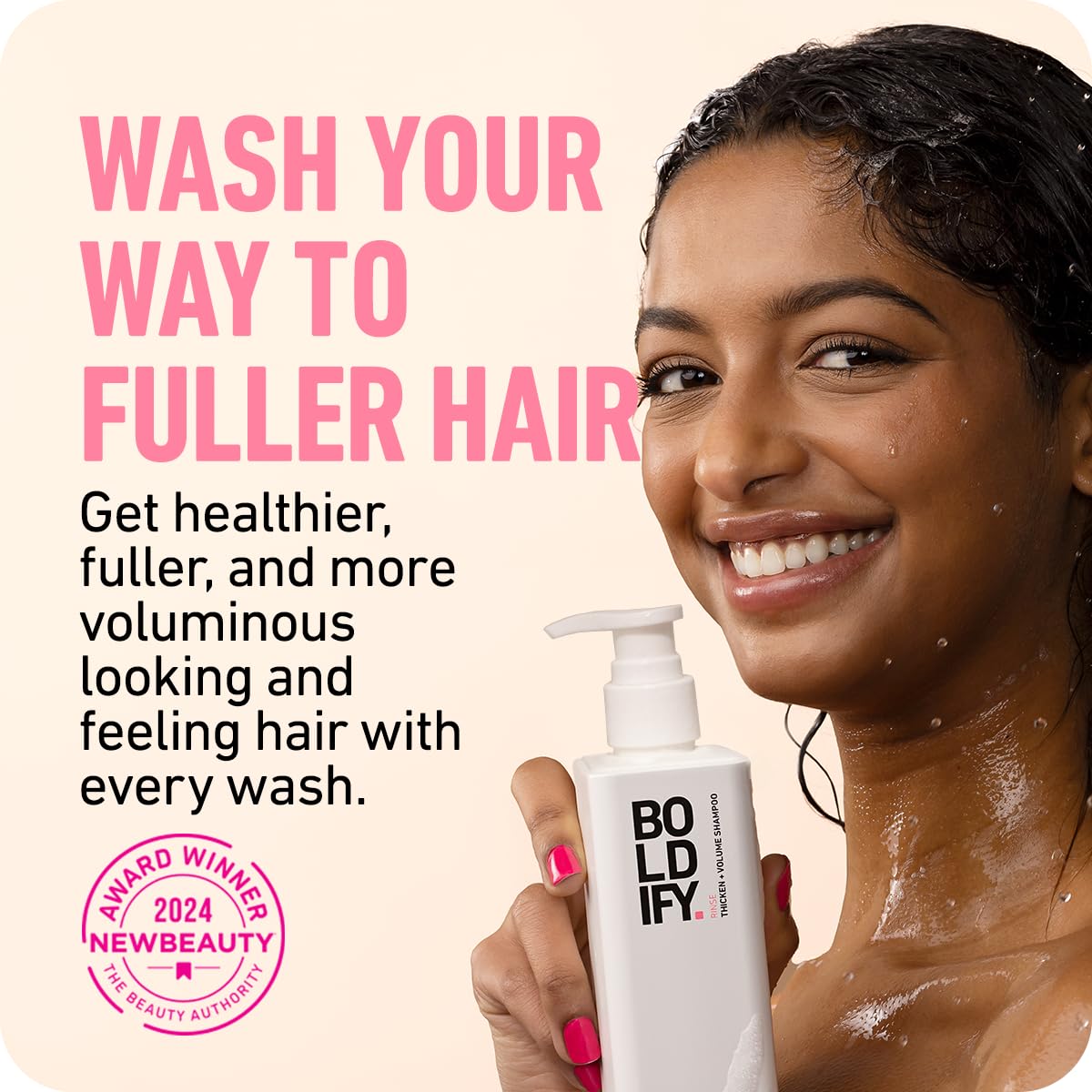 Boldify Thickening Spray + Hair Fiber (Dark Brown) + Shampoo Thicken Up Bundle: Volume, Root Lift, Texture for Thinning Hair