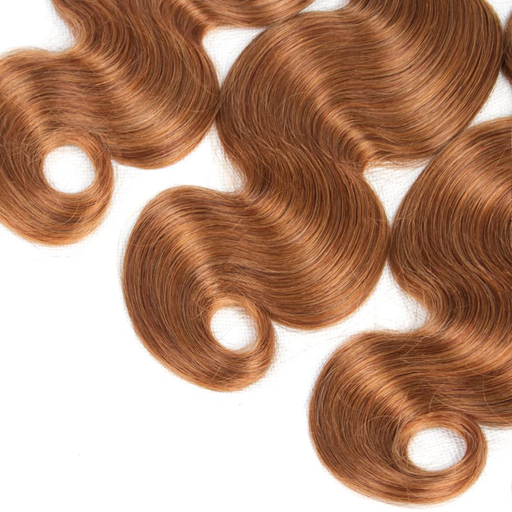 Ombre Brazilian Body Wave Hair Bundle 12 Inch 1B30 Body Wave Human Hair Bundles 8A Unprocessed Virgin for Black Women Body Wave Weave Hair Human Bundles Dark Brown Bundle