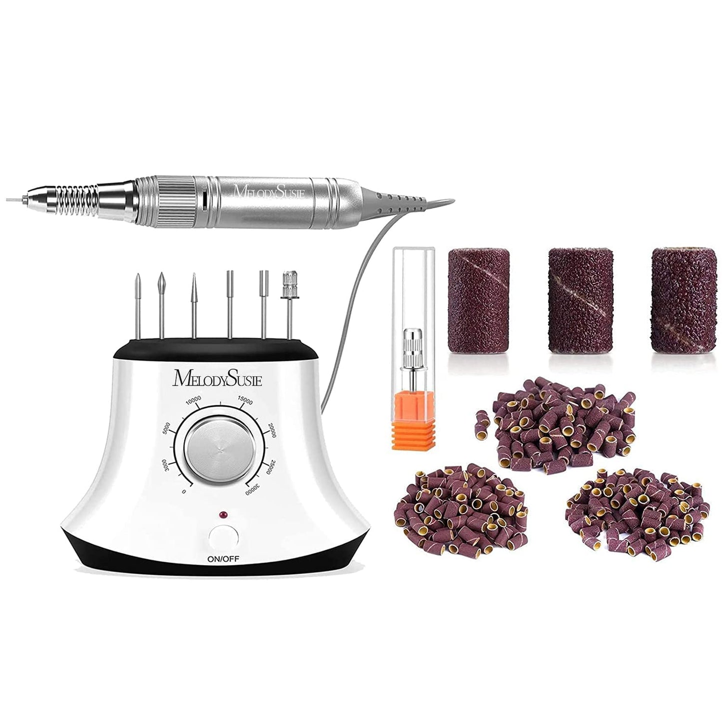 MelodySusie 30000 RPM Professional Nail Drill-Scarlet, High Speed, Low Heat, Low Noise, Low Vibration, Portable Electric Efile Drill for Shaping, Buffing, Removing Acrylic Nails, Gel Nails