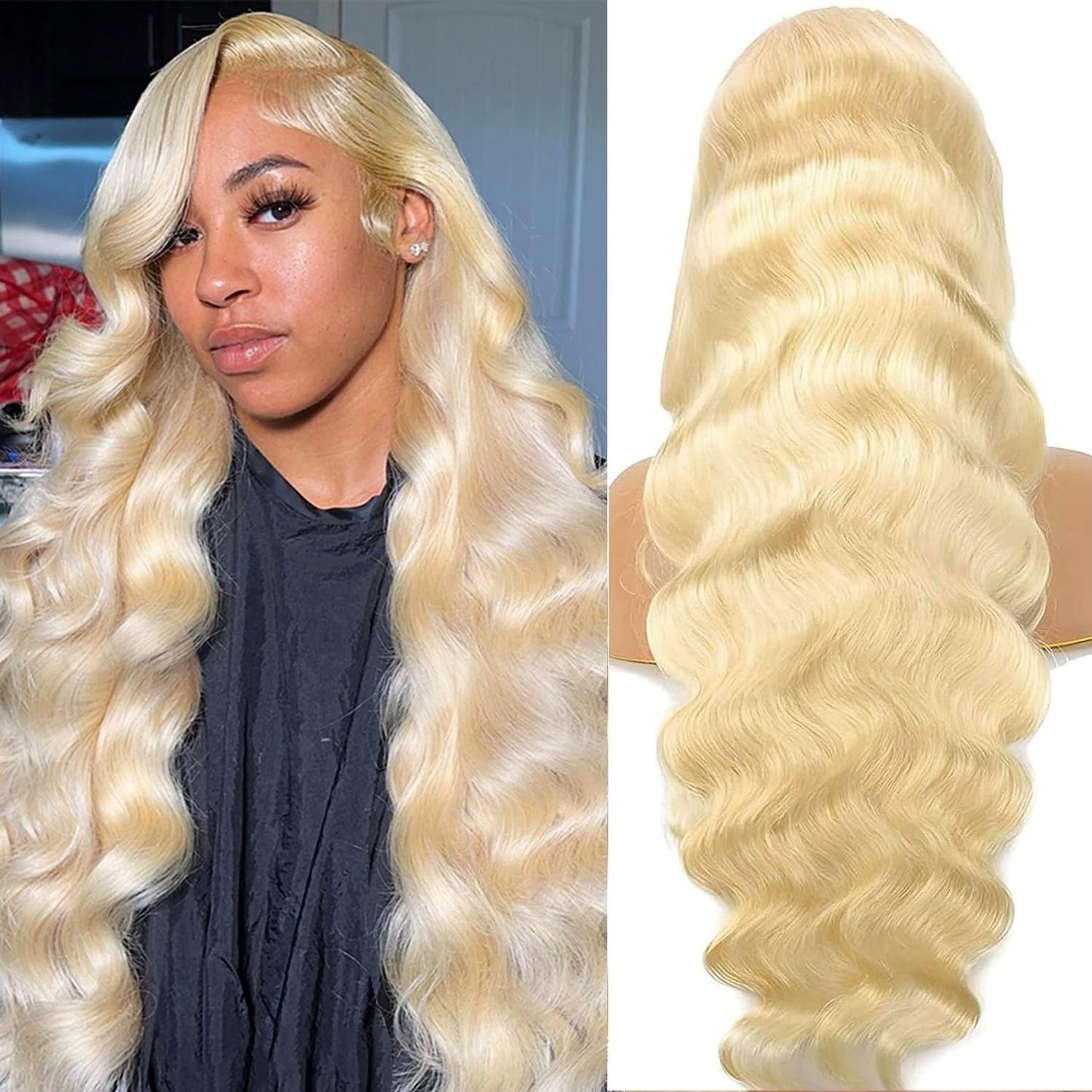 HOTLOVE 613 Lace Front Wig Human Hair, 13x6 Transparent Lace 613 HD Lace Frontal Wig For Women 200% Body Wave Blonde Lace Front Wigs Human Hair Pre Plucked With Baby Hair 20inch