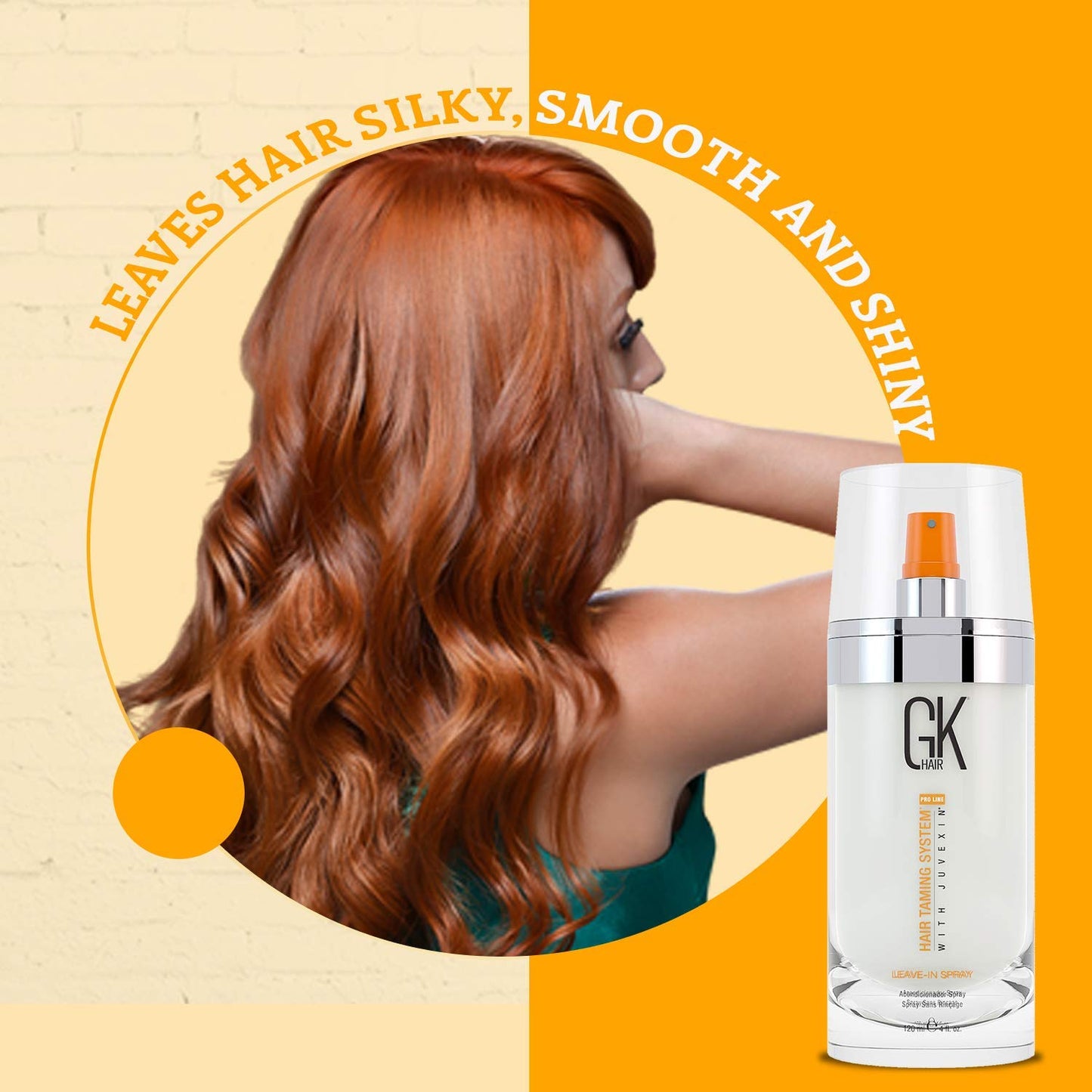 GK Hair Global Keratin Balancing Shampoo and Conditioner 300ml Set & Leave in Conditioner Spray (120ml/4 fl. oz)