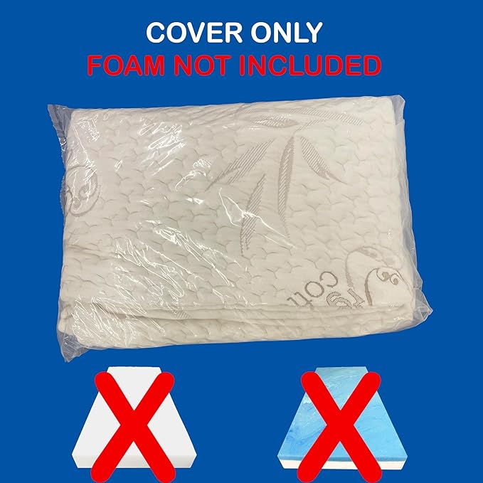 FoamRush 6" Bunk (30" x 80") Soft, Fitted, Zippered Mattress Cover Replacement, Premium Cotton, Waterproof, Non Skid Bottom, Mattress Pad Cover, Mattress Not Included