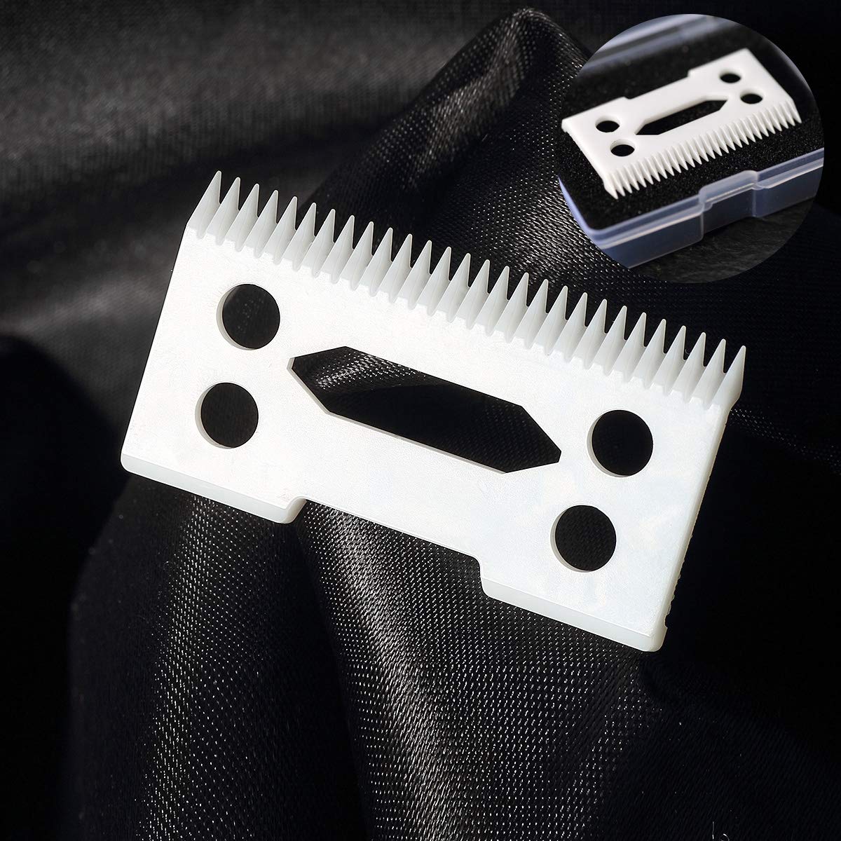 FOXSONIC Professional ceramic clipper blades 2 hole2-Hole Clipper ceramic Blade cutter,ceramic clipper replacement blades for Wahl Senior cordless Clipper