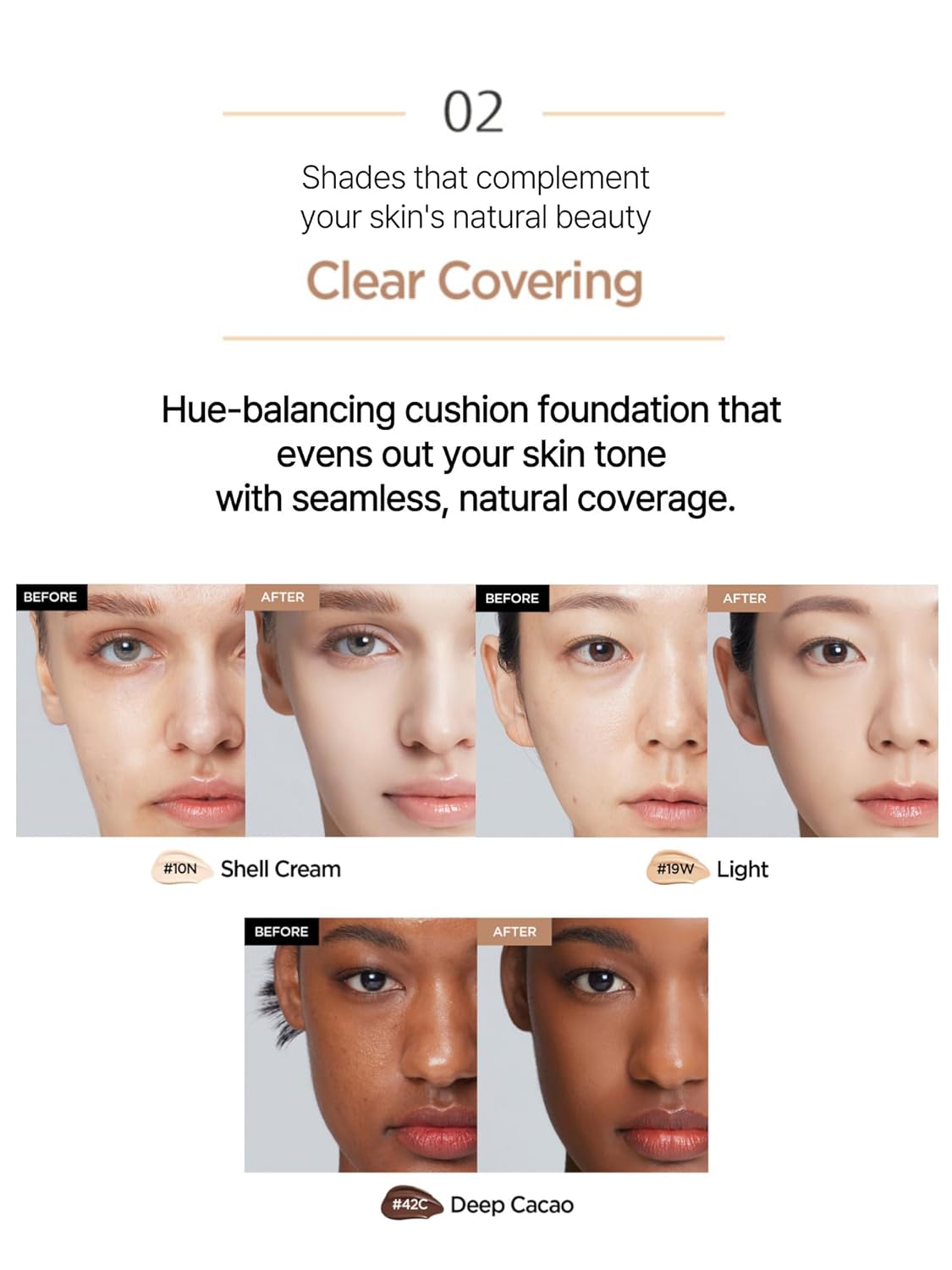 JUNG SAEM MOOL Essential Skin Nuder Cushion 17 Fair Light 0.49 Fl Oz (Refill Only, SPF 50 Broad Spectrum) | Natural Radiant Finish, Lightweight Hydration, Korean Cushion Foundation