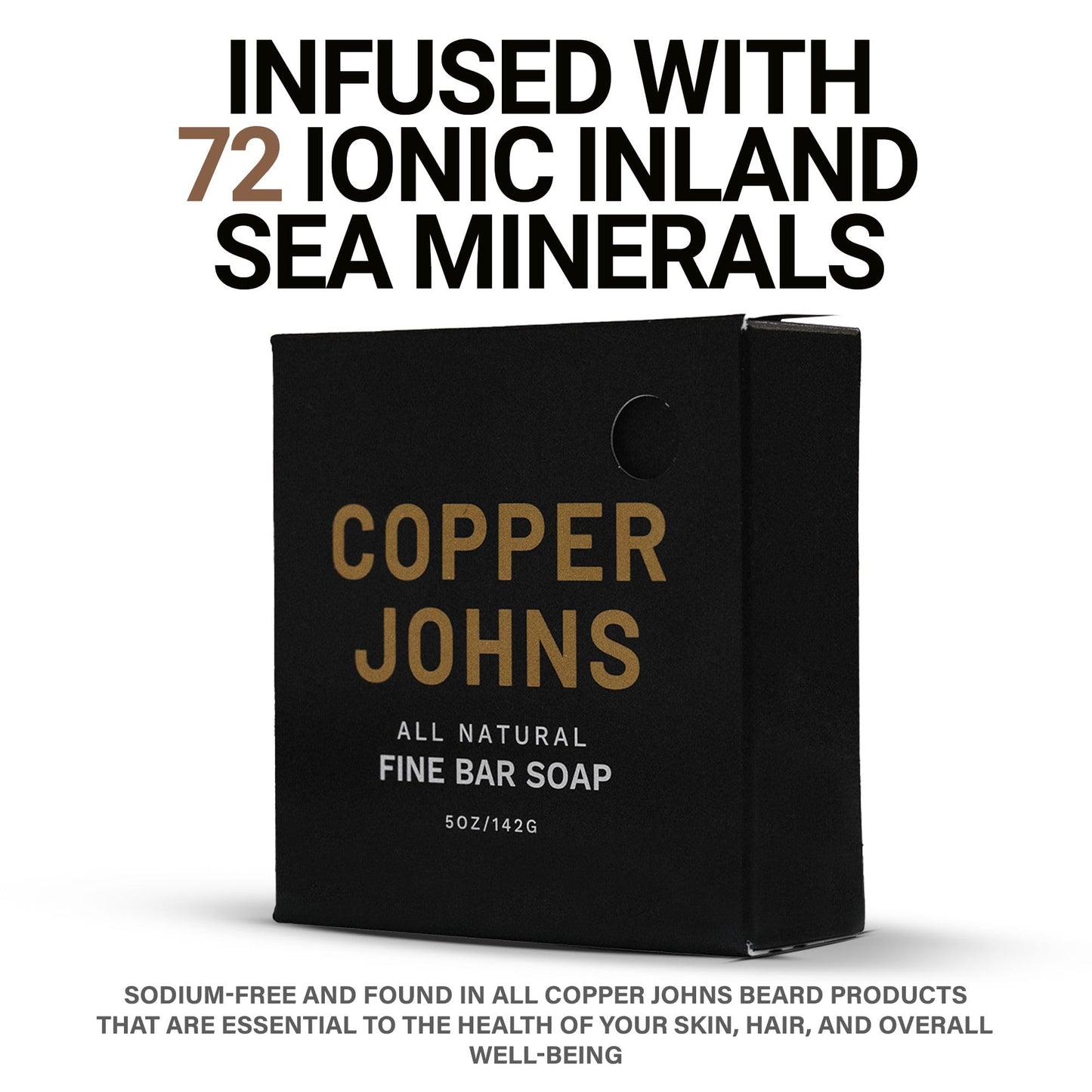 Copper Johns | Bar Soap | For Both Beard & Body | Made with Natural Oils and Organic Shea Butter | Arctic Powder | 5 oz