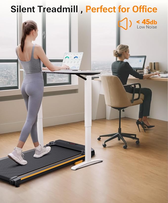 UREVO Smart Scale for Body Weight+UREVO Walking Pad, Under Desk Treadmill