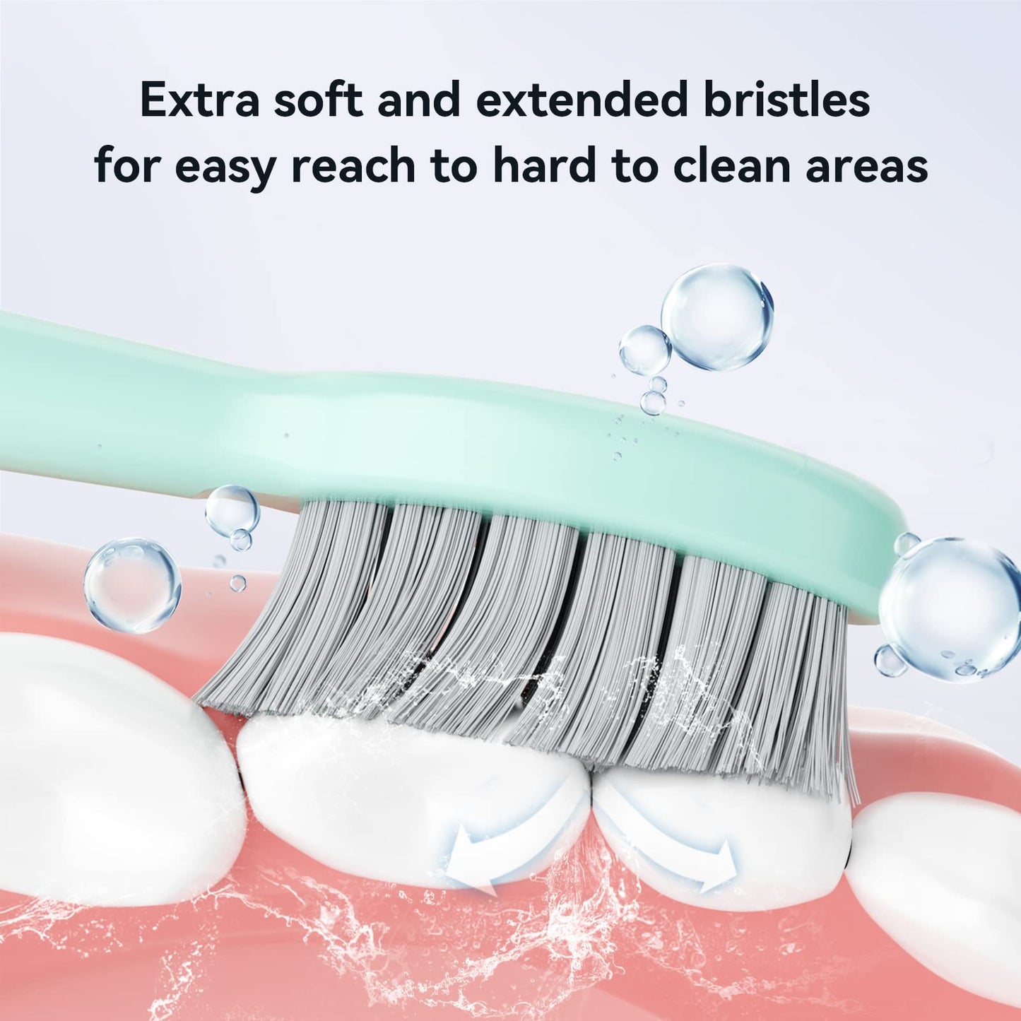 JTF Sonic Smart Toothbrush Genuine Gentle Brush Heads, 3 Pack, Green, P200