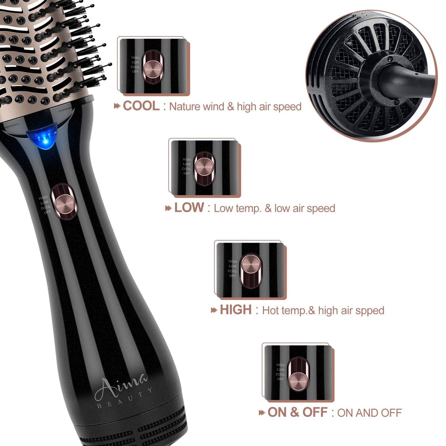 One Step Hair Dryer & Volumizing Hot Air Brush and Twins Mermaid Hair Waver,Anti-Scald Hair Crimper Bundle