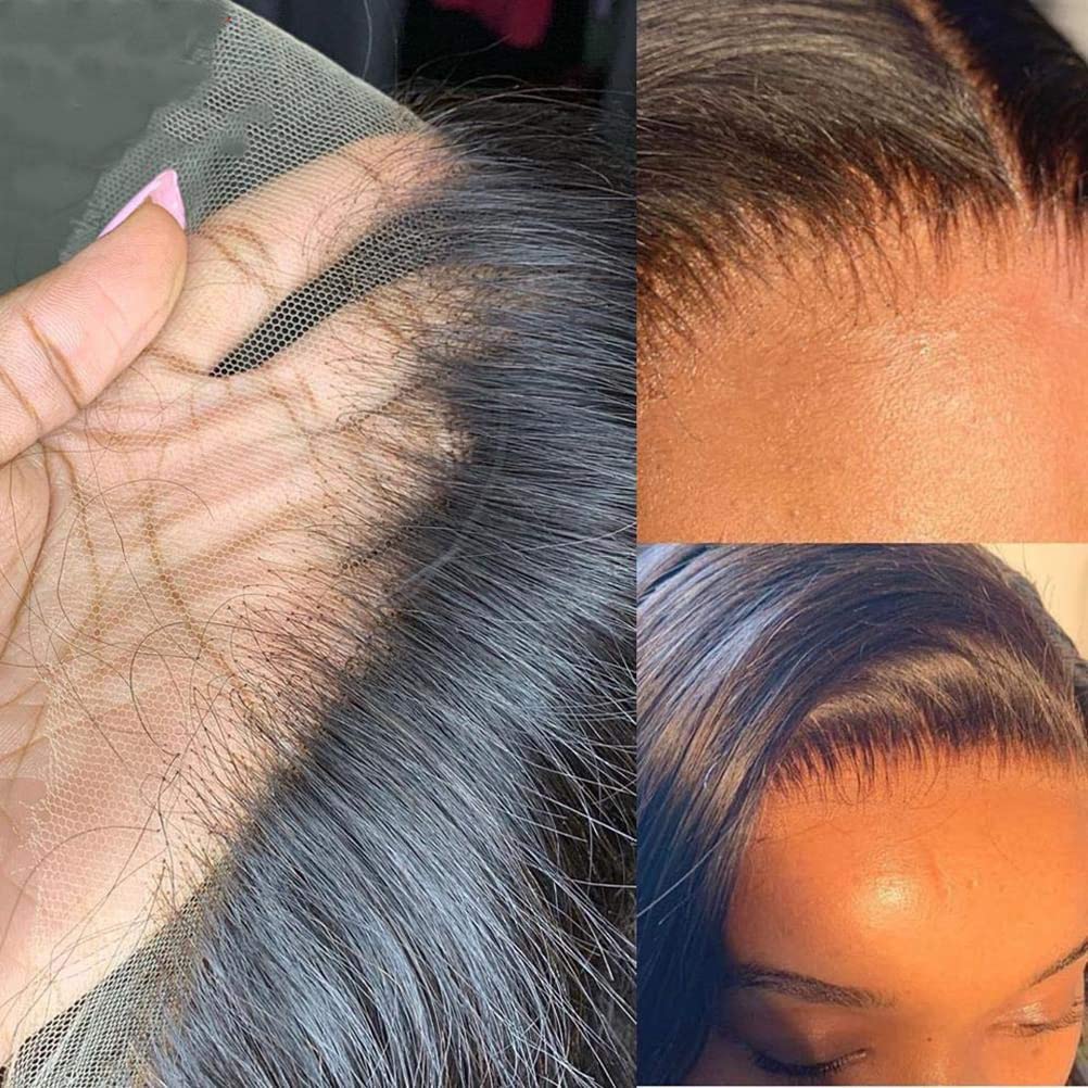 Zormsert Body Wave Lace Front Wigs Human Hair for Black Women 4x4 HD Lace Closure Wigs Human Hair Glueless Wigs Pre Plucked Natural Hairline with Baby Hair 180 Density 24 Inch