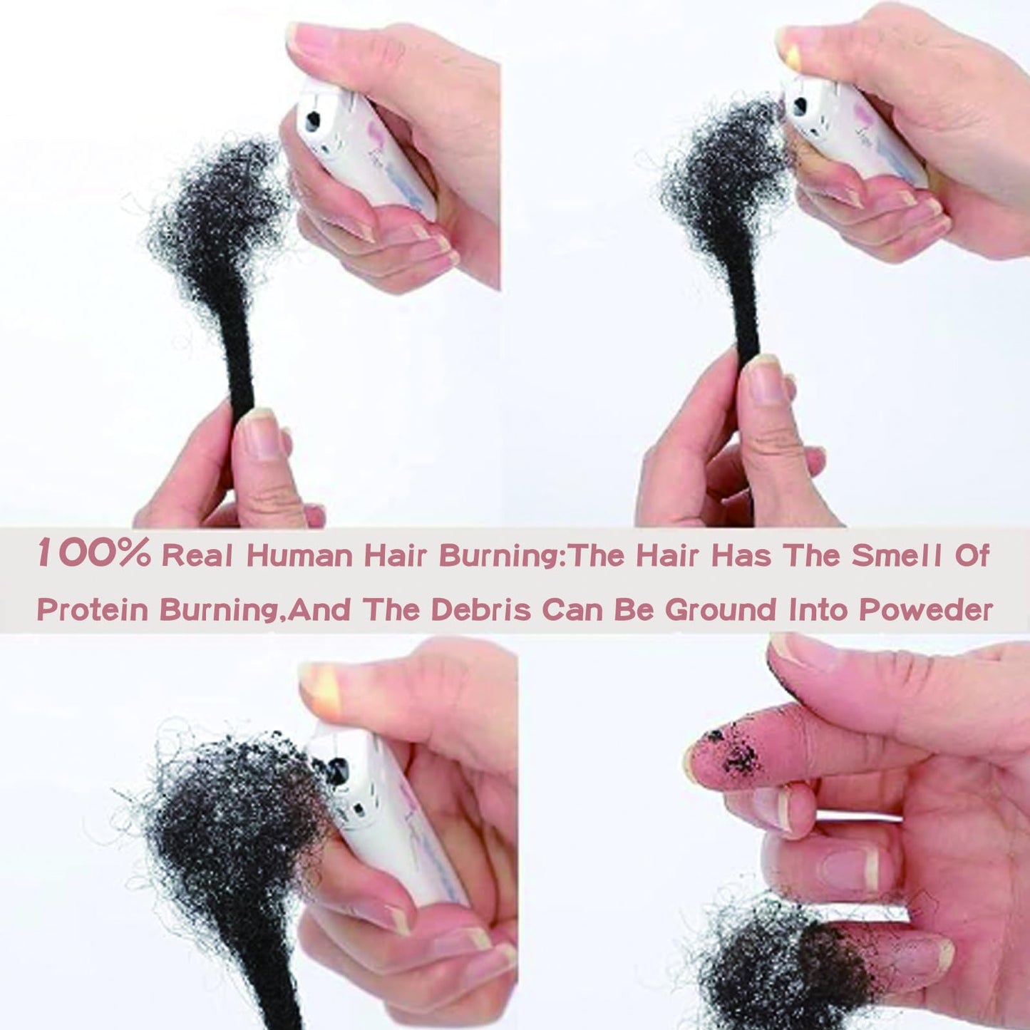 EV&ET Tight Afro Kinky Bulk 100 ％ Real Human Hair for Draedlock Hair Extensions, Repair Locs, Twists and Braids 1 Pack
