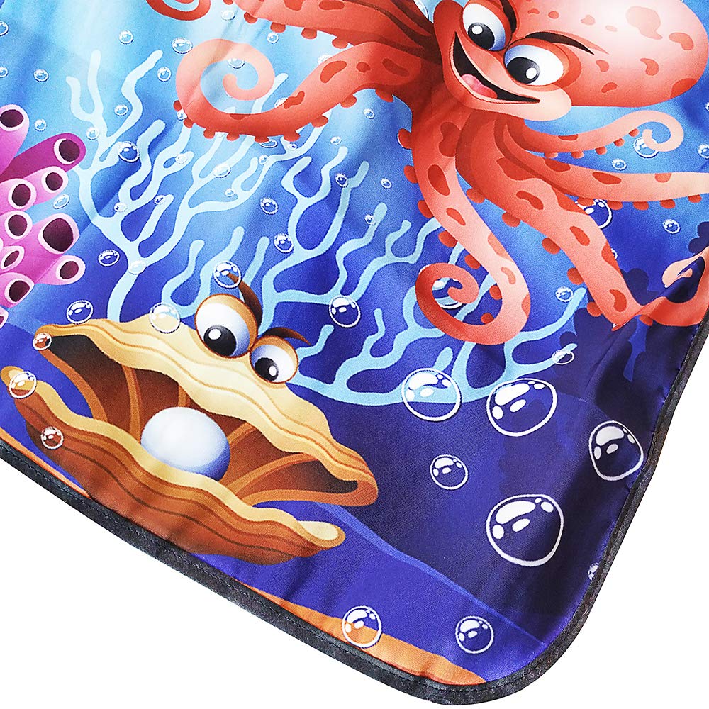 LEONAL Kids Children Boys Girls Barber Cutting Cape Hairdressing Salon Hair Styling Cloth Apron Cover Gown (41"×47", ANIMAL SEA WORLD KIDS CHILDREN)