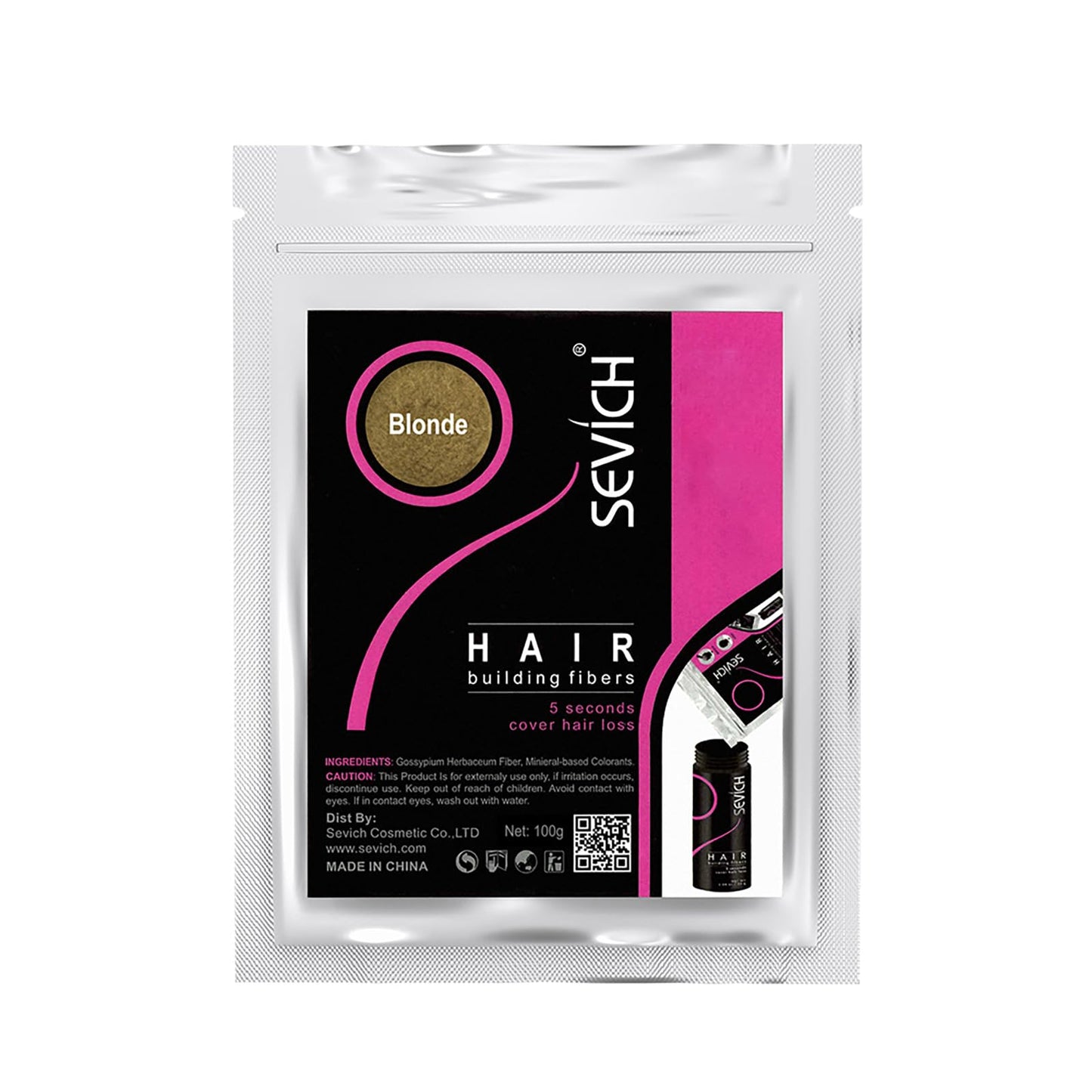 SEVICH Hair Fibers for Thinning Hair, Hair Building Fibers Instantly Thicker & Fuller Look,Hair Powder for Men & Women 100g Blonde