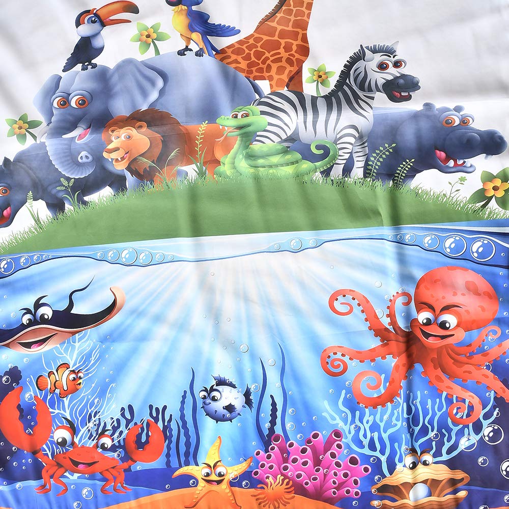 LEONAL Kids Children Boys Girls Barber Cutting Cape Hairdressing Salon Hair Styling Cloth Apron Cover Gown (41"×47", ANIMAL SEA WORLD KIDS CHILDREN)