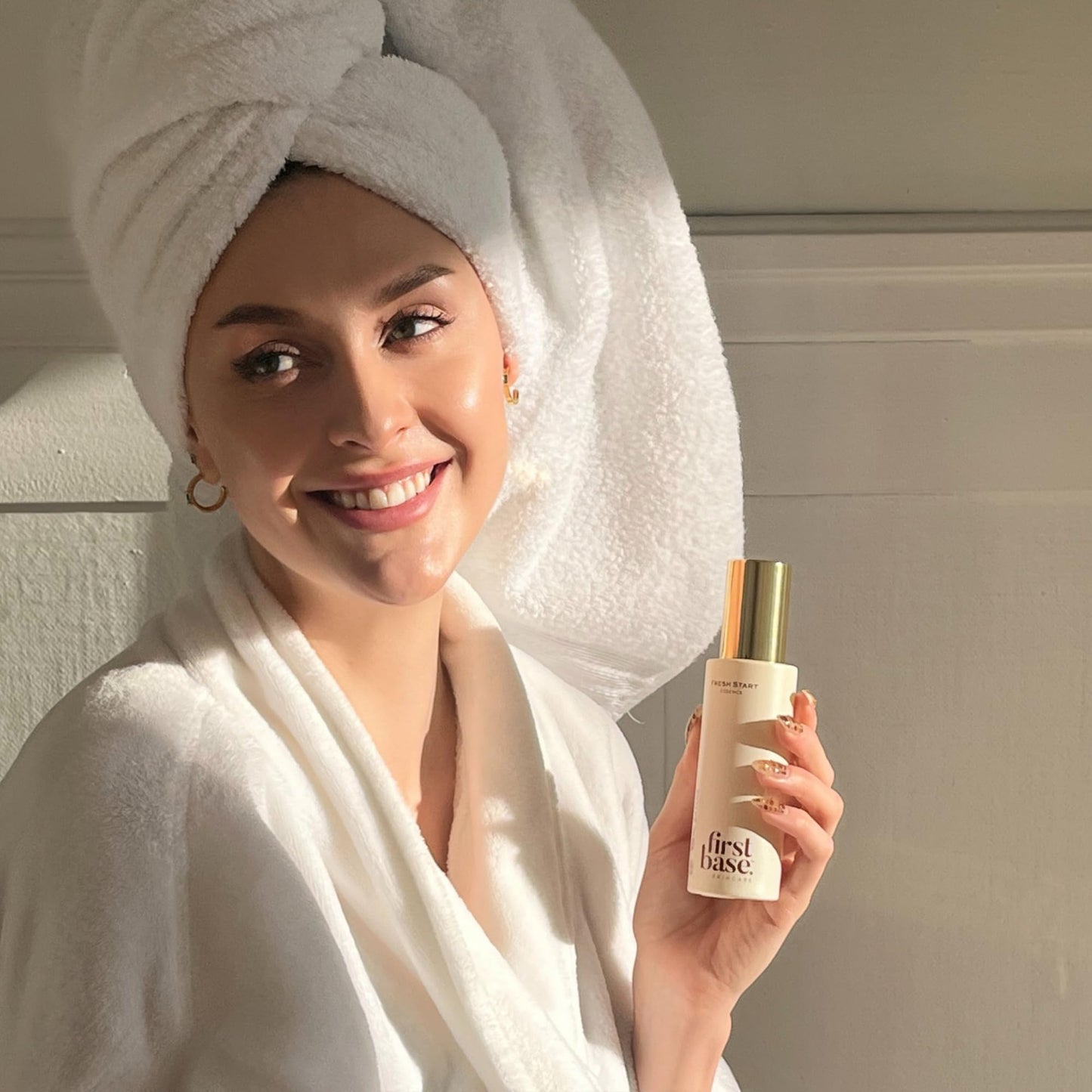 FIRSTBASE SKINCARE Fresh Start Essence | 2-in-1 Hydrating Natural Aloe Essence Toner for Face | Balances Skin pH |Prevents Aging Signs|ECOCERT (100ml)