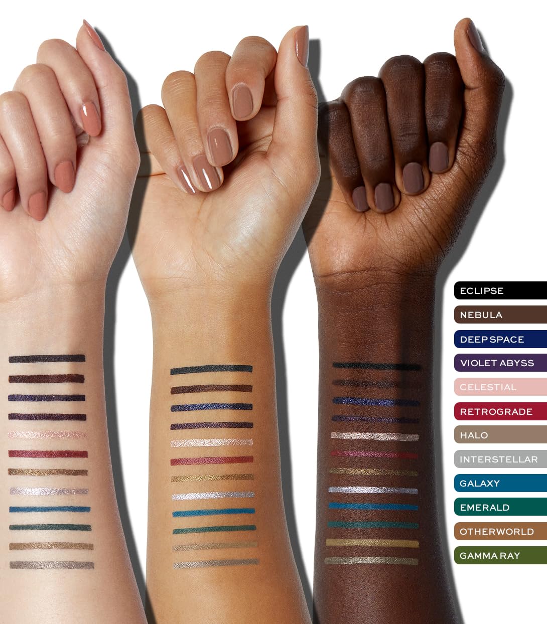 MAKE Beauty Continuum Waterproof Gel Eyeliner Pencil. Creamy, Pigmented Multi-Use, including Waterline with Built-in Sharpener and Blending Brush. Smudge-Proof Makeup. Shade - Halo, Taupe
