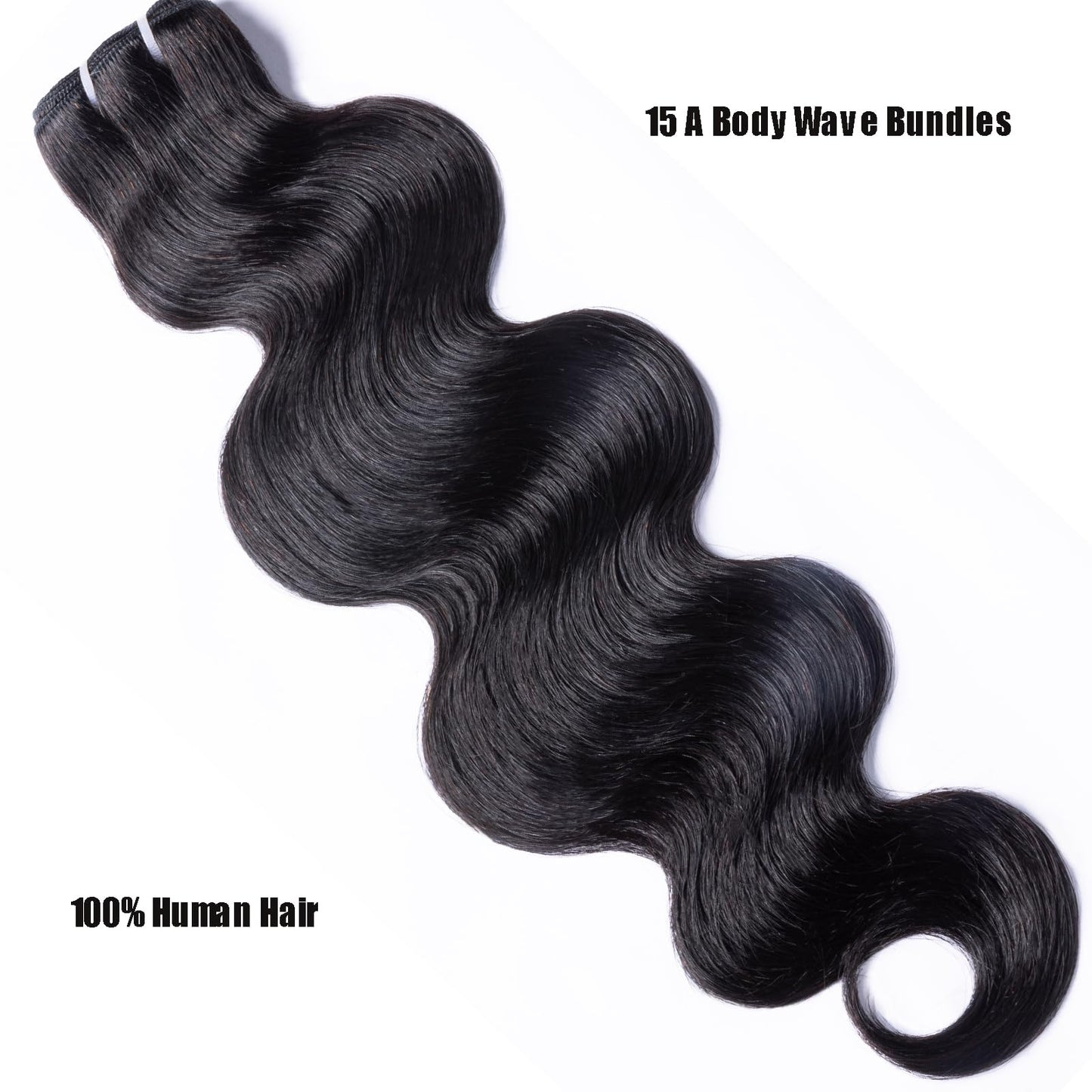 LYOLKSER human hair bundles body wave bundles human hair 1 bundle 22 inch 15A 100% unprocessed indian remy hair bundles for black women raw hair bundles for hair salon
