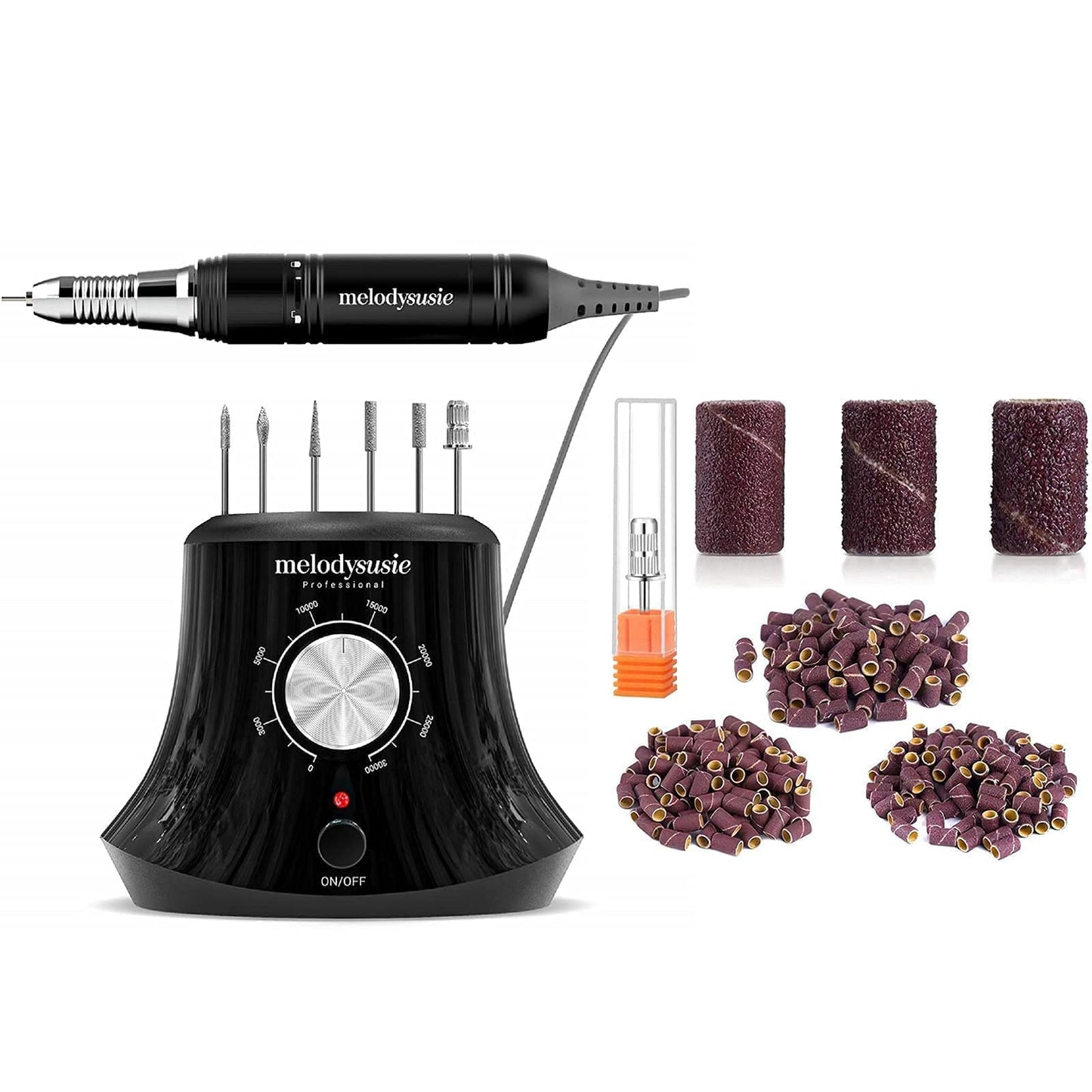 MelodySusie 30000 RPM Professional Nail Drill-Scarlet, High Speed, Low Heat, Low Noise, Low Vibration, Portable Electric Efile Drill for Shaping, Buffing, Removing Acrylic Nails, Gel Nails