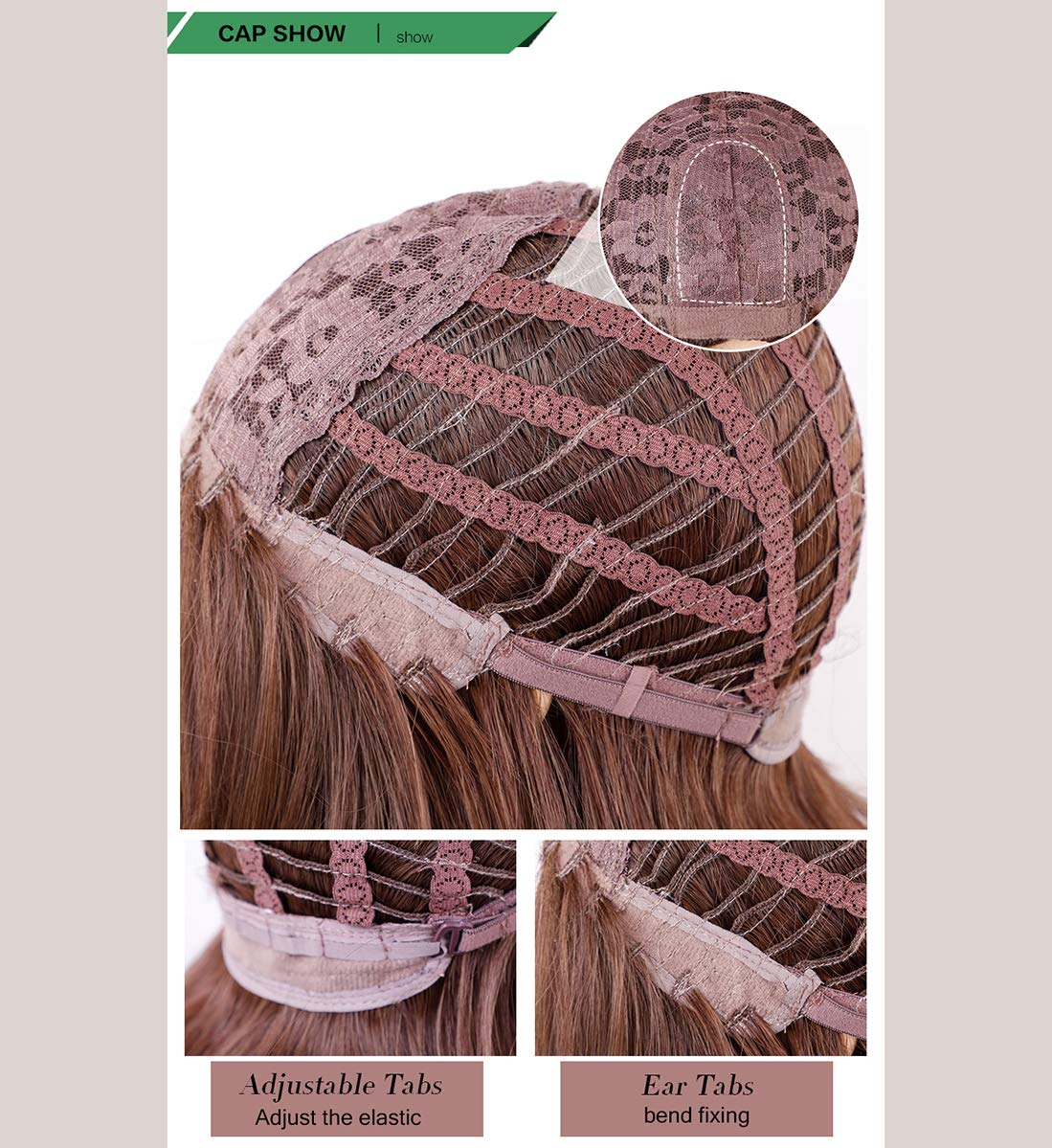 LANOVA White Blonde Short Wig with Bangs, Synthetic Hair Silver Blonde Short Bob Wig 10 inch LANOVA-200