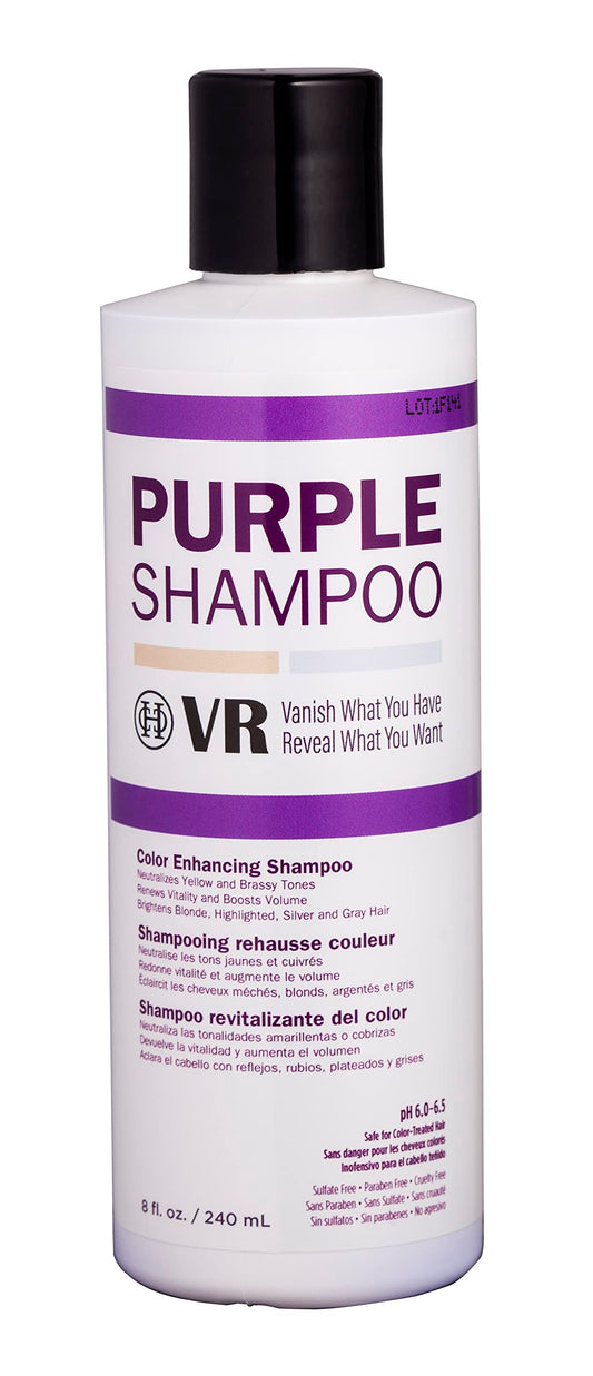 COCO-HONEY Purple Shampoo for Blonde Lightening Color Treated Hair Silver and Gray Highlighted Hair/Paraben Free/Cruelty Free/Sulfate Free/Safe for Color-Treated Hair 8 oz