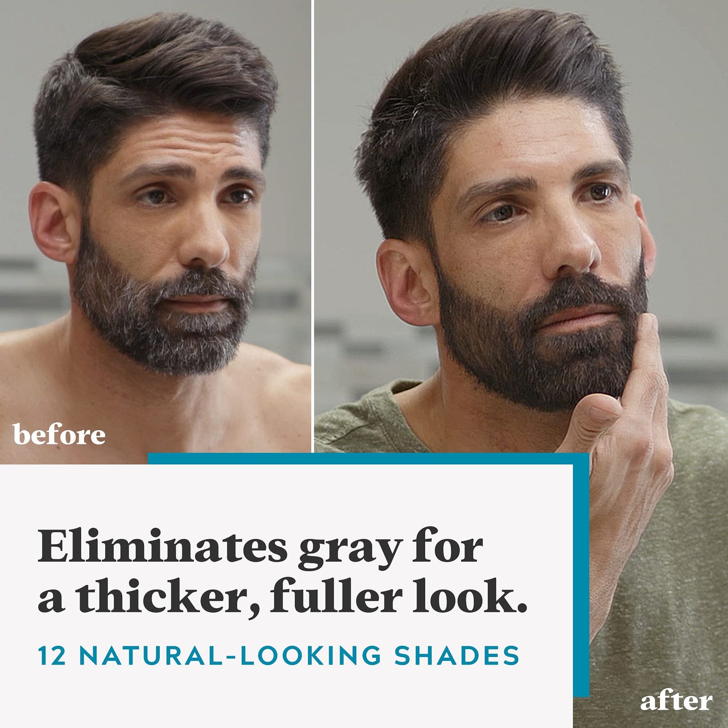Just For Men Mustache & Beard, Beard Dye for Men with Brush Included for Easy Application, With Biotin Aloe and Coconut Oil for Healthy Facial Hair - Light Brown, M-25, Pack of 3