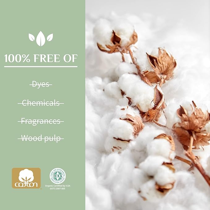 Organyc - 100% Certified Organic Cotton Inside and Out Feminine Pads with Wings, Sanitary Napkin for Women, 120 Count, Moderate Flow, Regular Absorbency, 12 Pack(Case Pack)