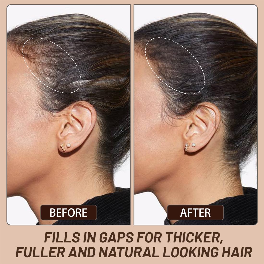 Hairline Powder for Women Men, VOLLUCK Root Touch Up Hair Powder Root Cover Up Hair Color Powder 0.35 Ounce, Hair Shadow Powder Cover Your Root Concealer, Bald Spots, Eyebrows, Light Coffee