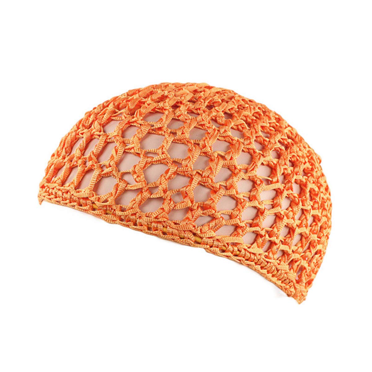 Qianmome Women Soft Rayon Snood Hat Hair Net Crocheted Hair Net Cap Mix Colors