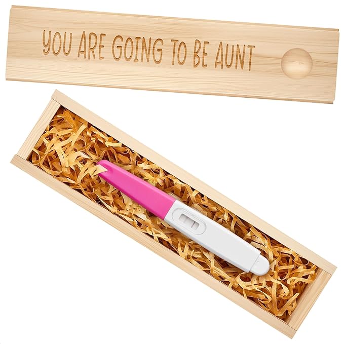 Pregnancy Announcement for Aunt, Pregnancy Test Keepsake Box, Baby Announcement Reveal Gifts Ideas for Husband Grandparents Dad Aunt and Uncle