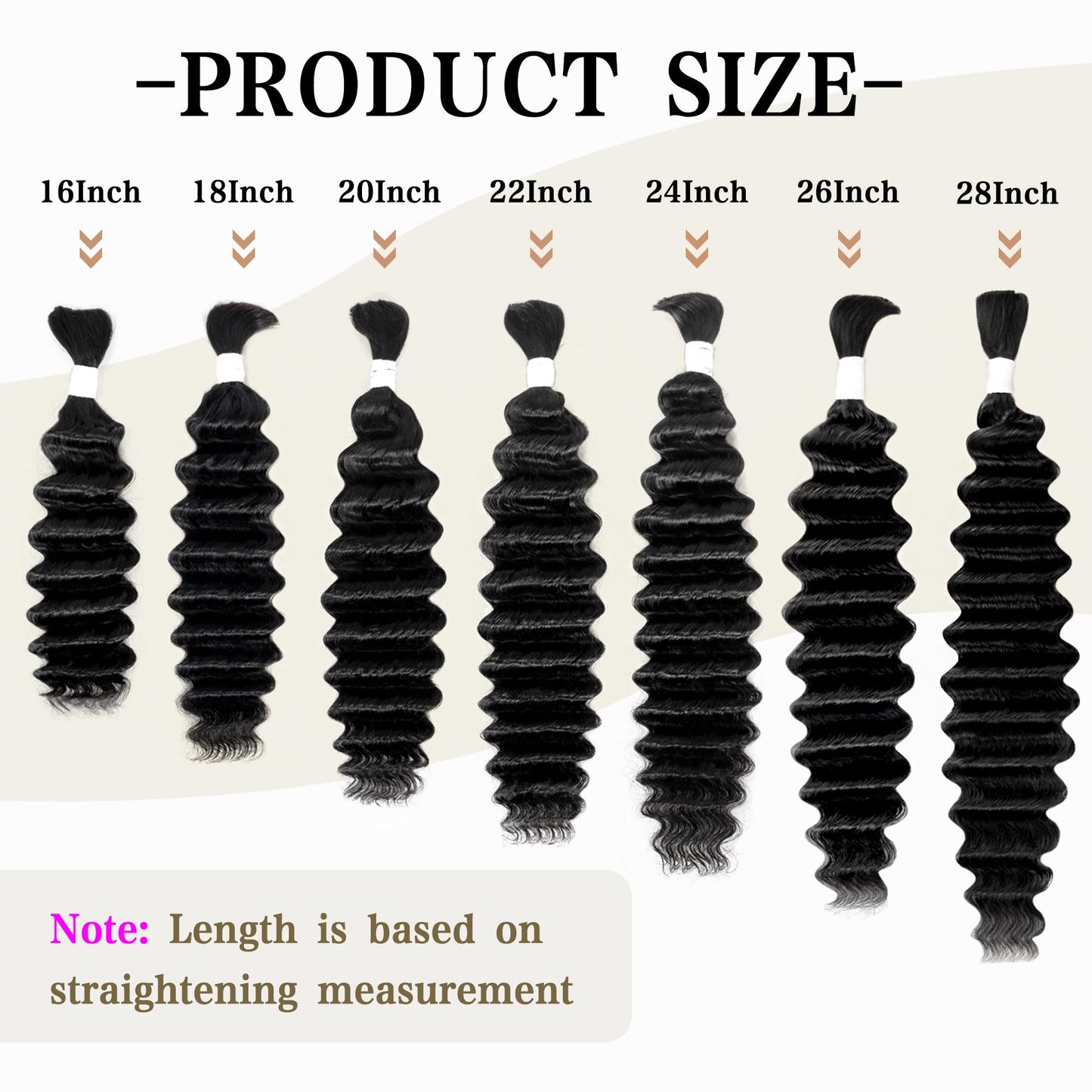 Deep Wave Bulk Human Hair for Braiding 2 Bundles 100g 24 Inch No Weft 10A Brazilian Virgin Curly Human Hair Extensions for Boho Braids Wet Wavy Human Braiding Hair (24"/100G,Black)