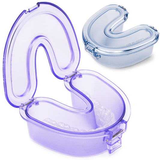 DOTCUTY Retainer Case Travel Denture Holder: Leak Proof Aligner Case, Portable Night Guard Case, Easy to Clean Aligner Case for Household, Travel, Office