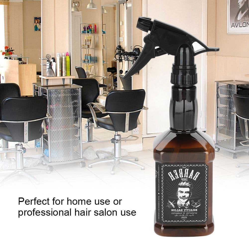 Hairdressing Spray Bottle, 650ml Salon Barber Hair Tool Refillable Water Sprayer Bottle(Brown)