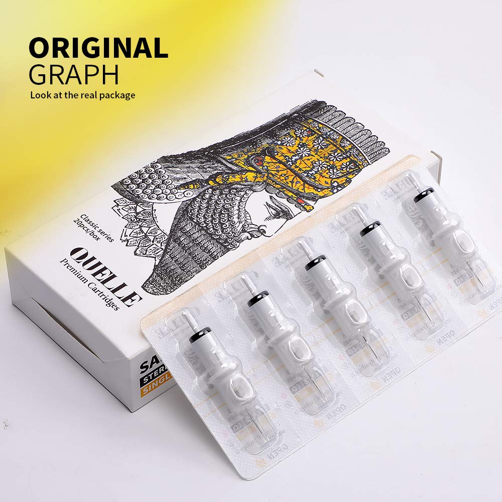 Hawink Tattoo Cartridge Needles #12 Standard 15 Magnum M-Taper 20PCS with Membrane Professional Disposable EN05S-20-1215M1